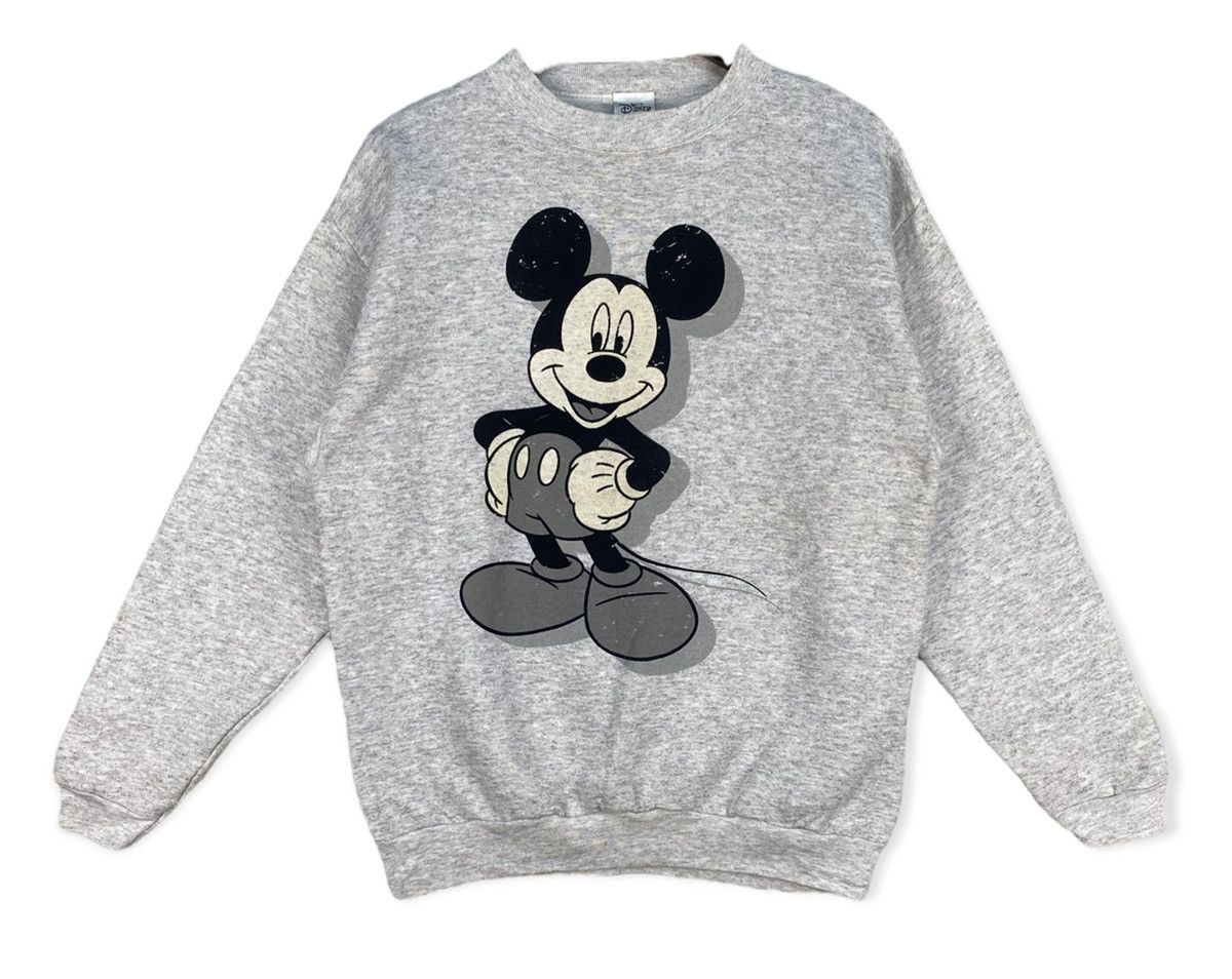 image of Disney x Mickey And Co Vintage 90's Mickey Sweatshirt in Grey, Men's (Size Large)