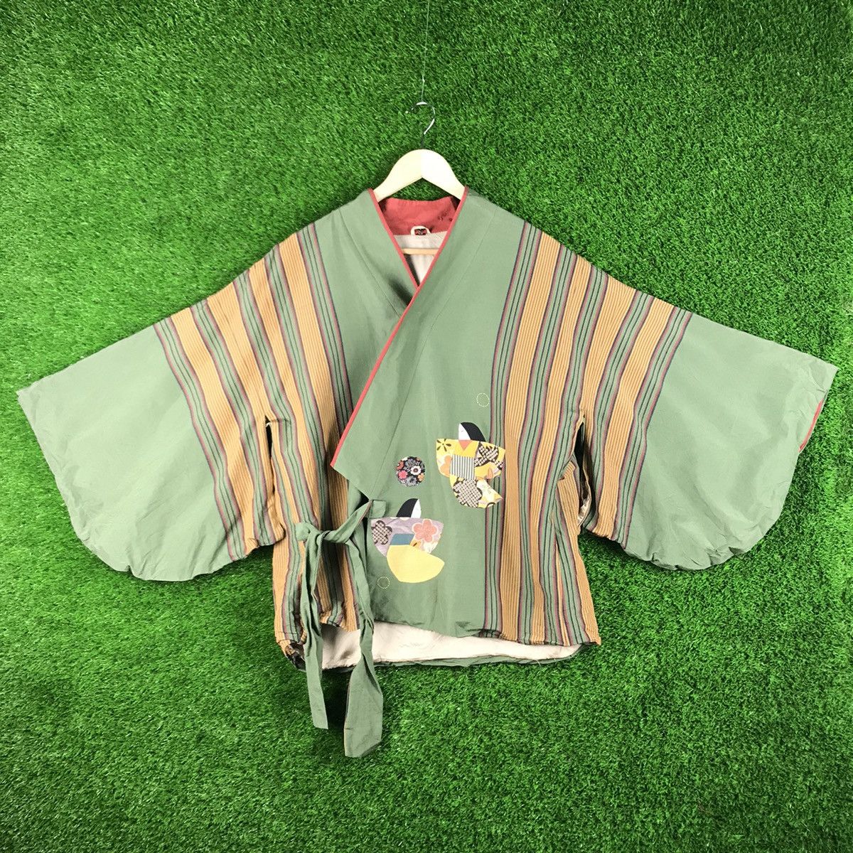 image of Kimono Japan Dragon x Vintage Art Kimono Japanese Traditional in Green, Men's (Size Medium)