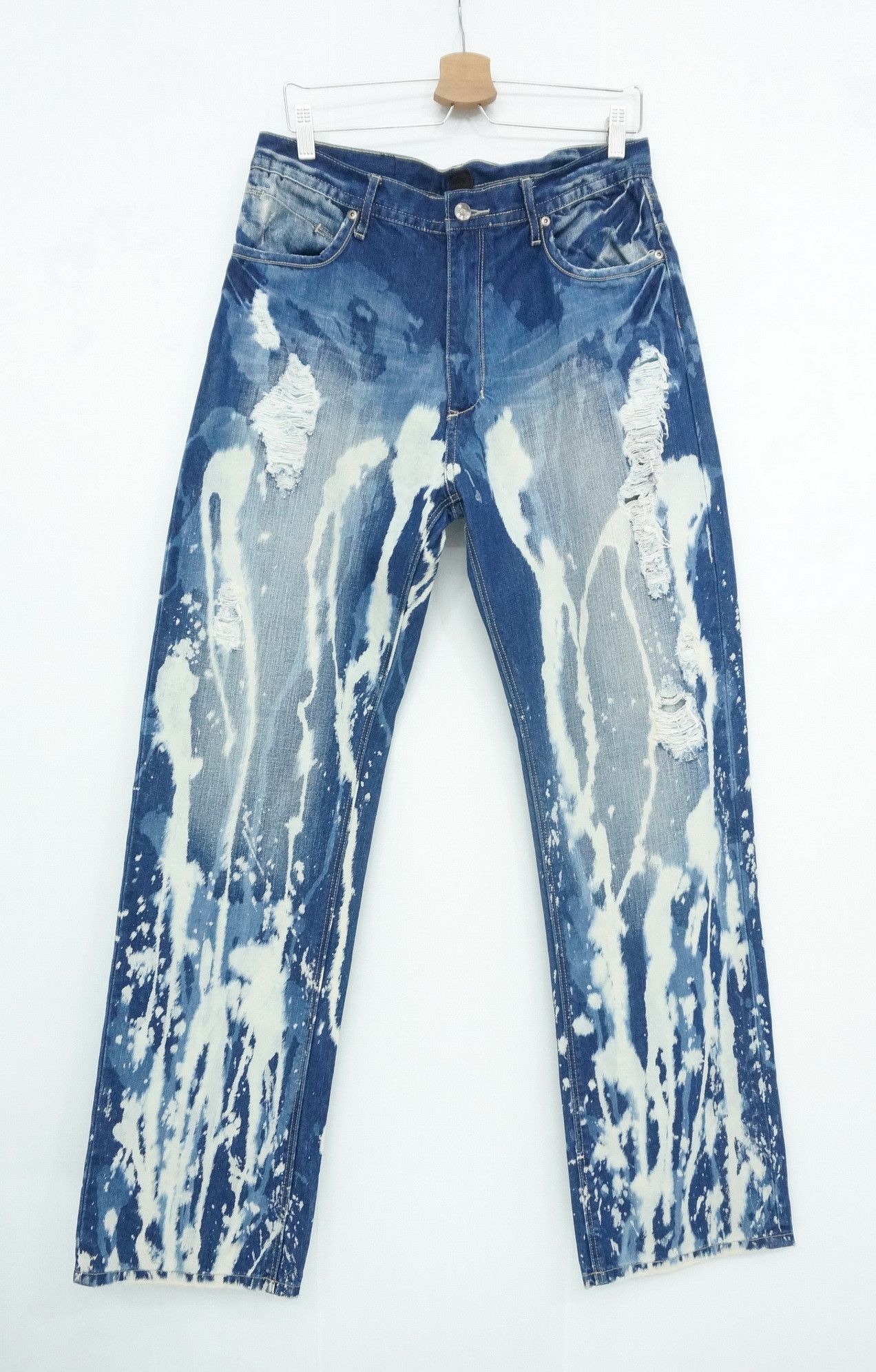 Akademiks 🔥 AKADEMIKS Painter Abstract Distressed Jeans Size US 33 - 1 Thumbnail