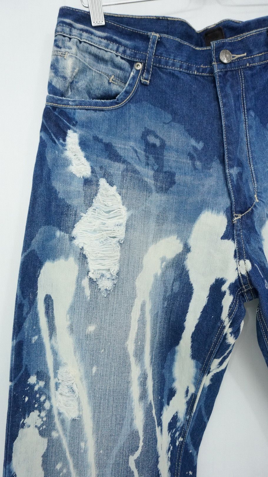 Akademiks 🔥 AKADEMIKS Painter Abstract Distressed Jeans Size US 33 - 4 Thumbnail