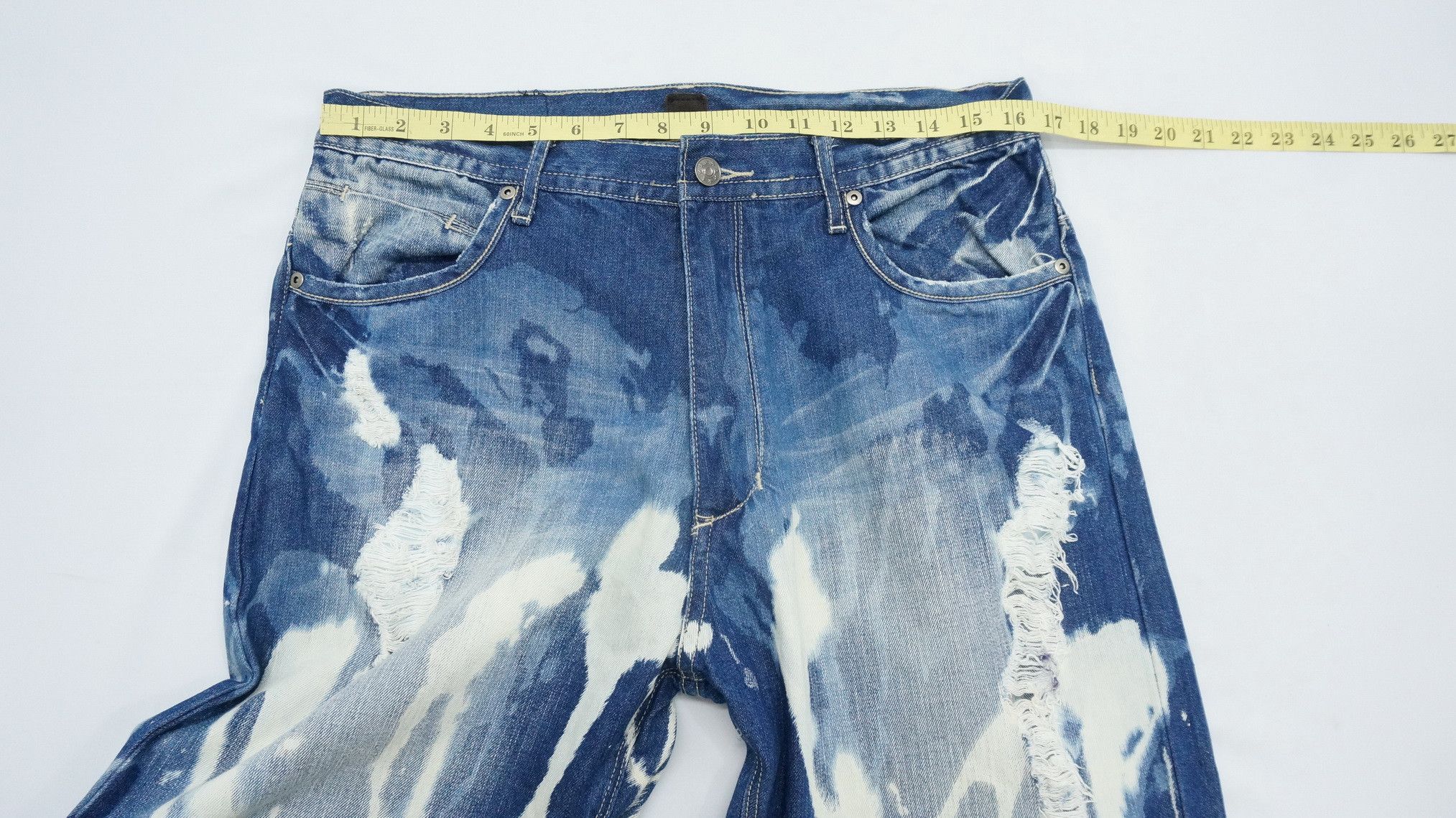 Akademiks 🔥 AKADEMIKS Painter Abstract Distressed Jeans Size US 33 - 11 Thumbnail