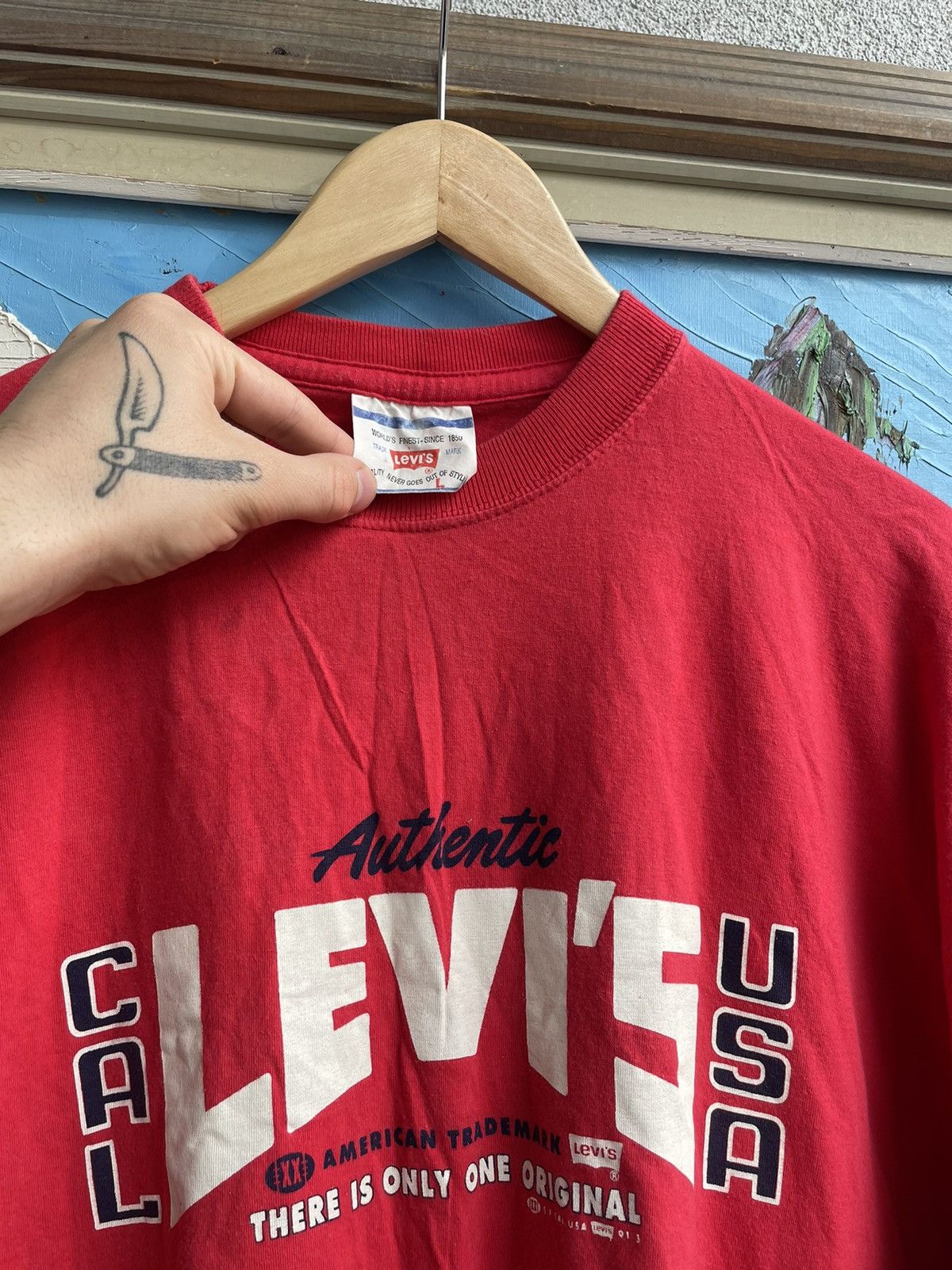 Levi's Levis Vintage Red Classic Logo Tee USA Authentic Size US L / EU 52-54 / 3 - 2 Thumbnail