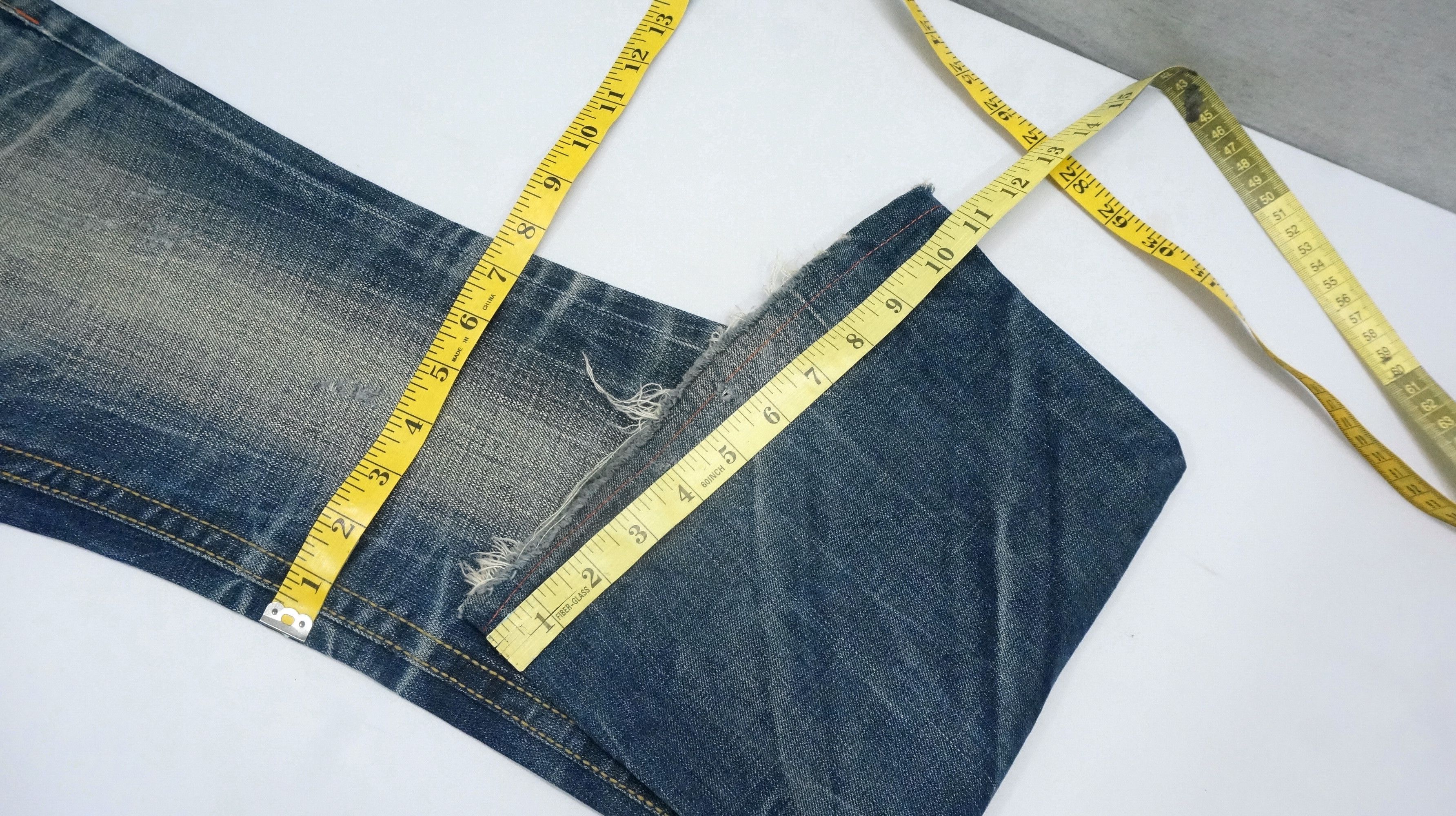 Japanese Brand Dope 🔥 LOLITA Vintage Clawmark Flared Sashiko Lowrise Jeans Size US 29 - 17 Thumbnail