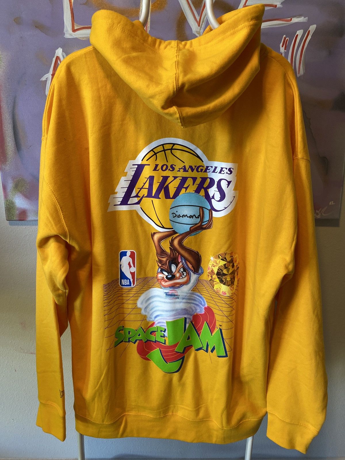 LA Lakers Space Jam Diamond Supply Co Hoodie Size M Medium DEADSTOCK