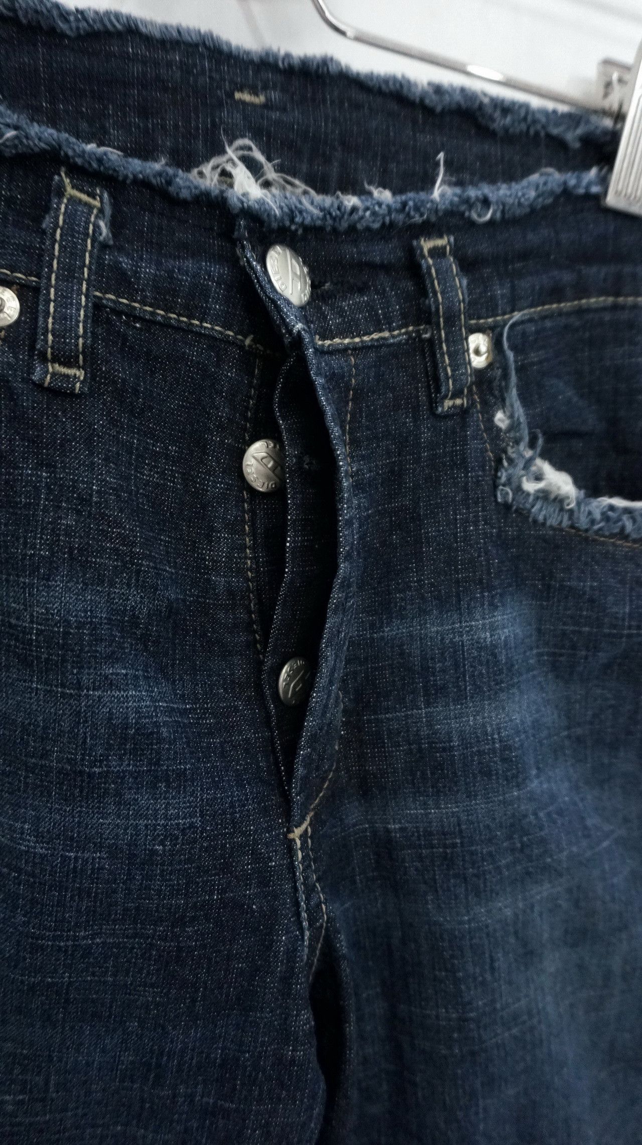 Diesel × Hysteric Glamour Rare🔥Vintage DIESEL Flared Ripped Outseam Women Jeans Size 28" / US 6 / IT 42 - 7 Thumbnail