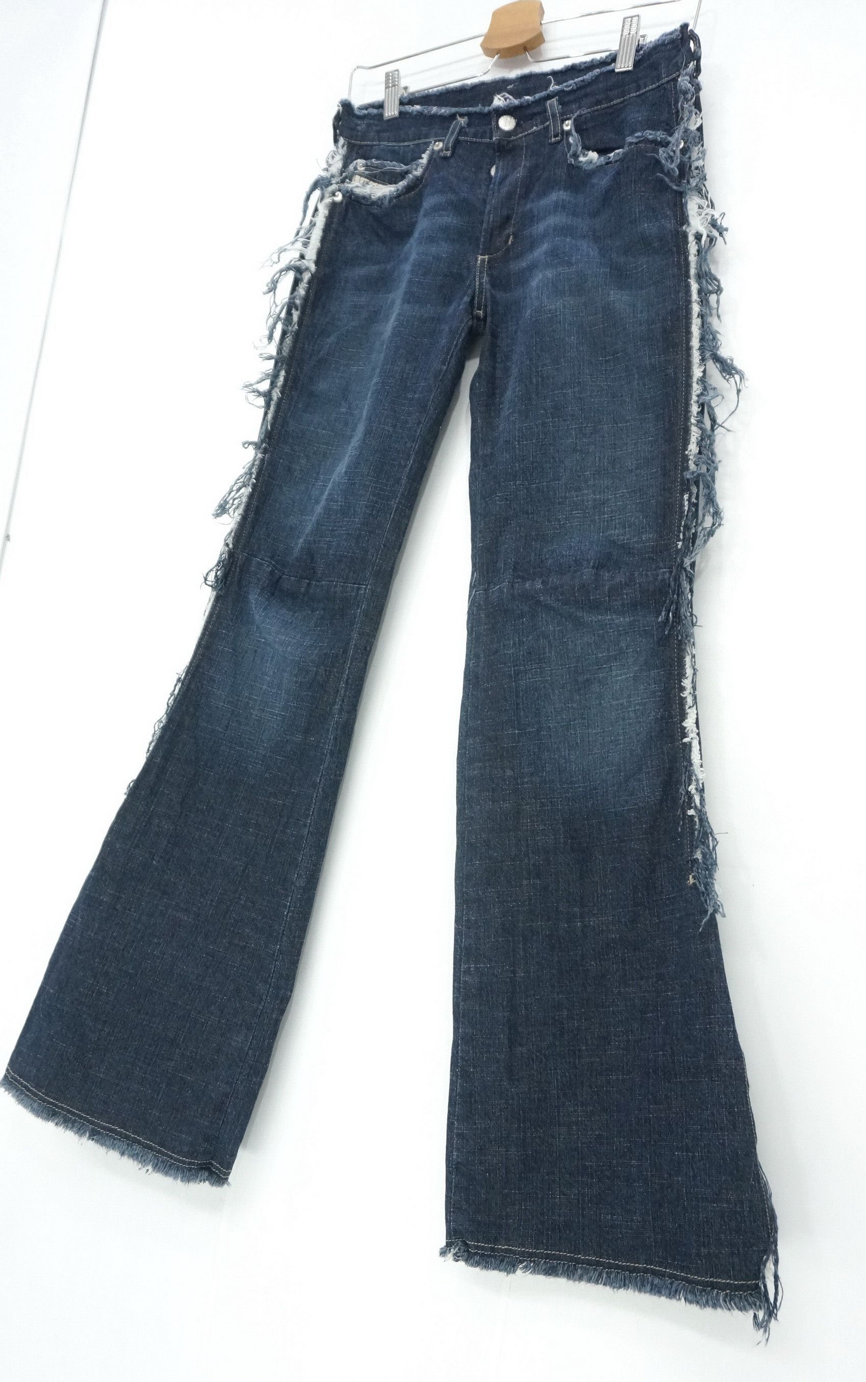 Diesel × Hysteric Glamour Rare🔥Vintage DIESEL Flared Ripped Outseam Women Jeans Size 28" / US 6 / IT 42 - 1 Thumbnail