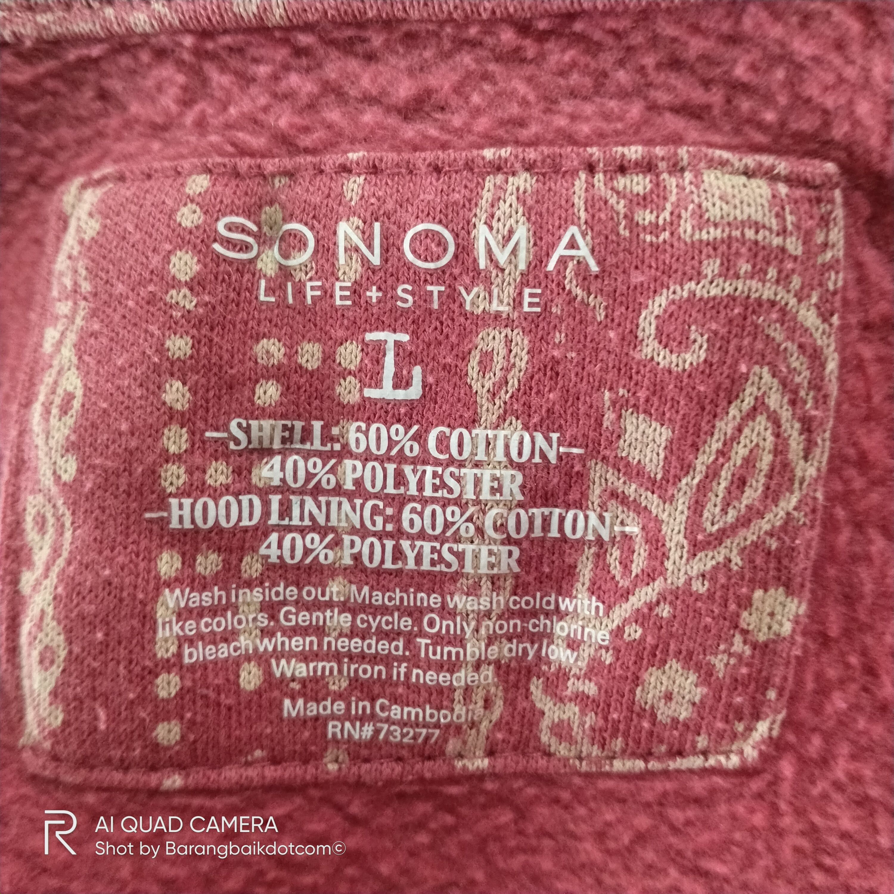 Japanese Brand Sonoma paisley full print zipper hoodie Size US L / EU 52-54 / 3 - 6 Thumbnail