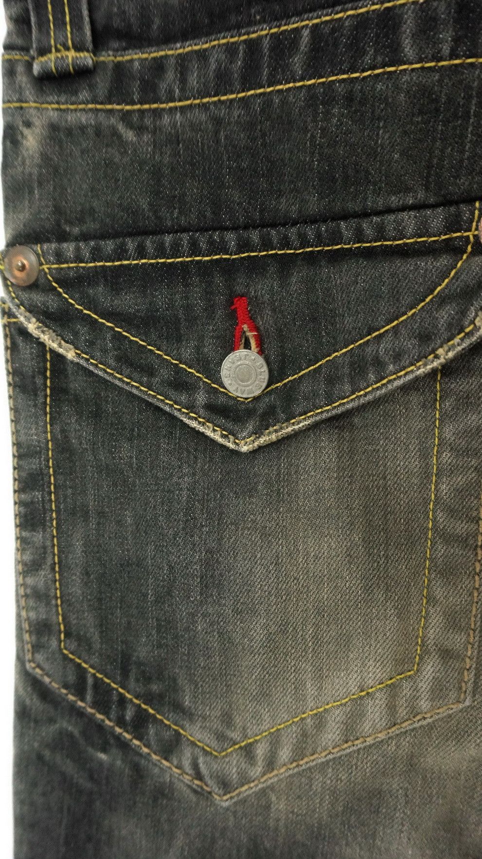 Japanese Brand 🔥 BLUEWAY Nippon Vintage Worn Distressed Flared Jeans Size US 32 / EU 48 - 13 Thumbnail