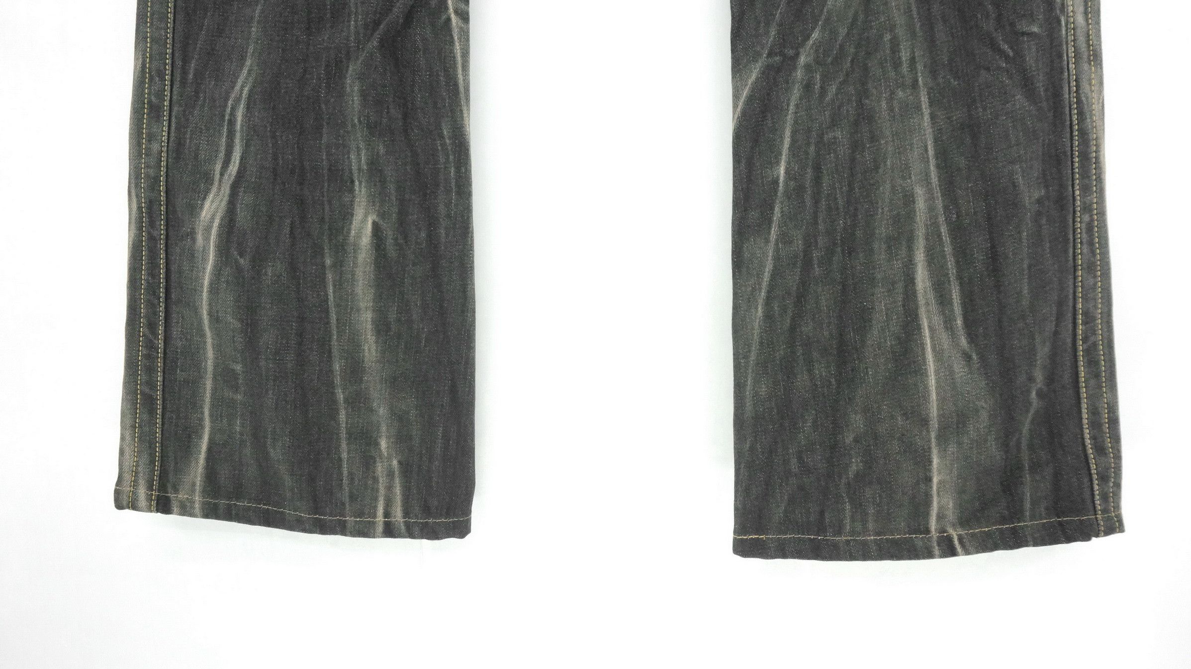 Japanese Brand 🔥 BLUEWAY Nippon Vintage Worn Distressed Flared Jeans Size US 32 / EU 48 - 8 Thumbnail