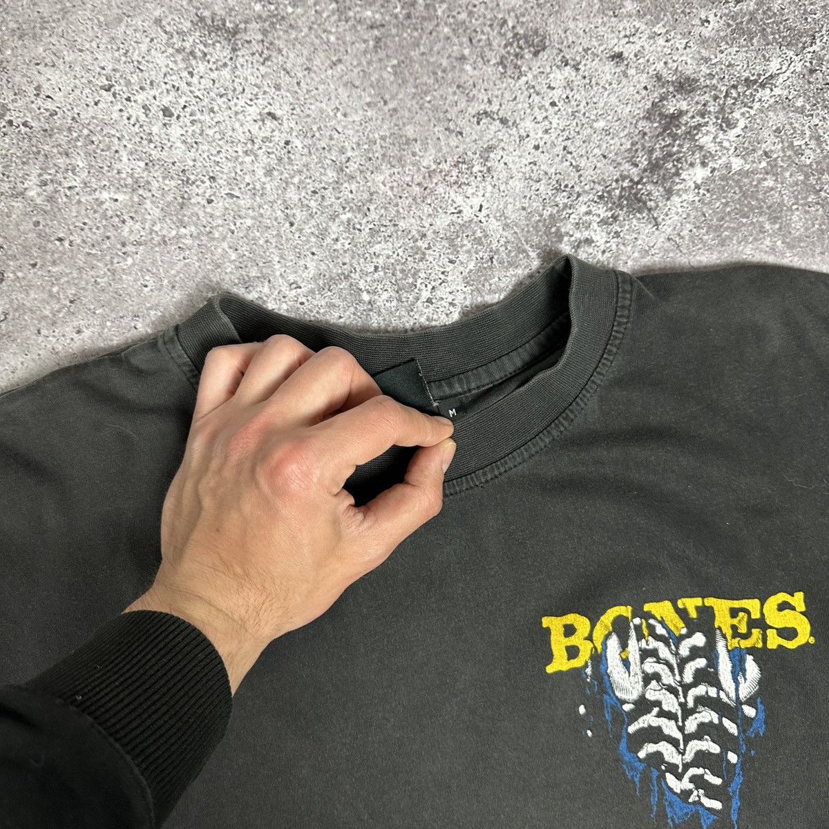 Vintage Vintage 90s Powell Peralta Bones distressed tee washed y2k Size US M / EU 48-50 / 2 - 11 Thumbnail