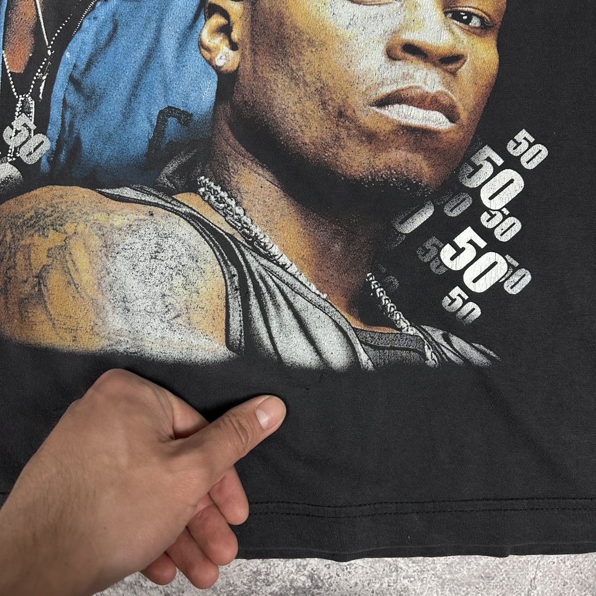 50 Cent Vintage 90s 50 Cent Washed distressed tee OG Rap y2k Gangsta Size US L / EU 52-54 / 3 - 14 Thumbnail