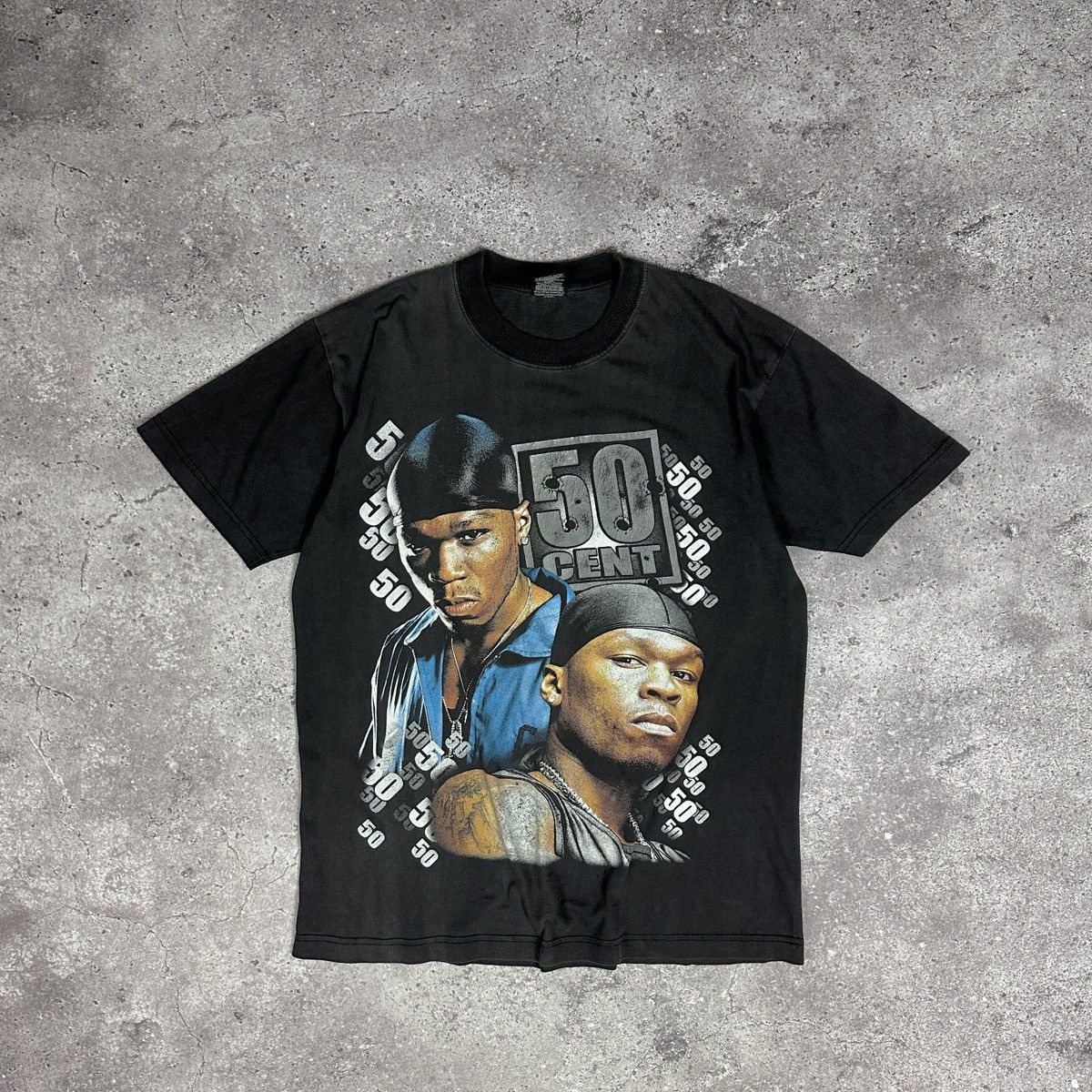 50 Cent Vintage 90s 50 Cent Washed distressed tee OG Rap y2k Gangsta Size US L / EU 52-54 / 3 - 1 Thumbnail
