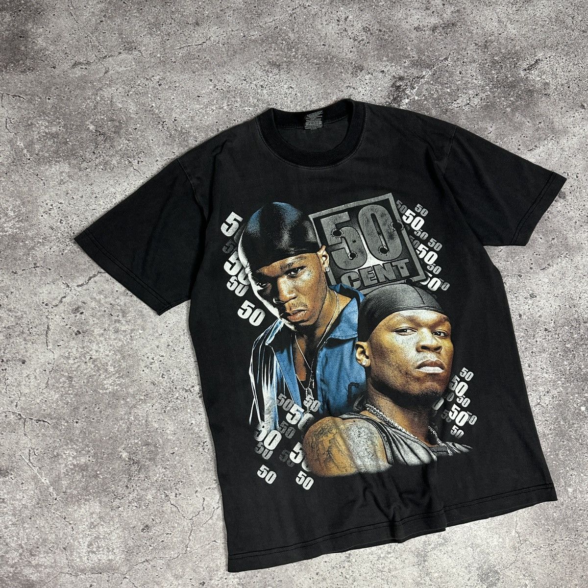 50 Cent Vintage 90s 50 Cent Washed distressed tee OG Rap y2k Gangsta Size US L / EU 52-54 / 3 - 5 Thumbnail