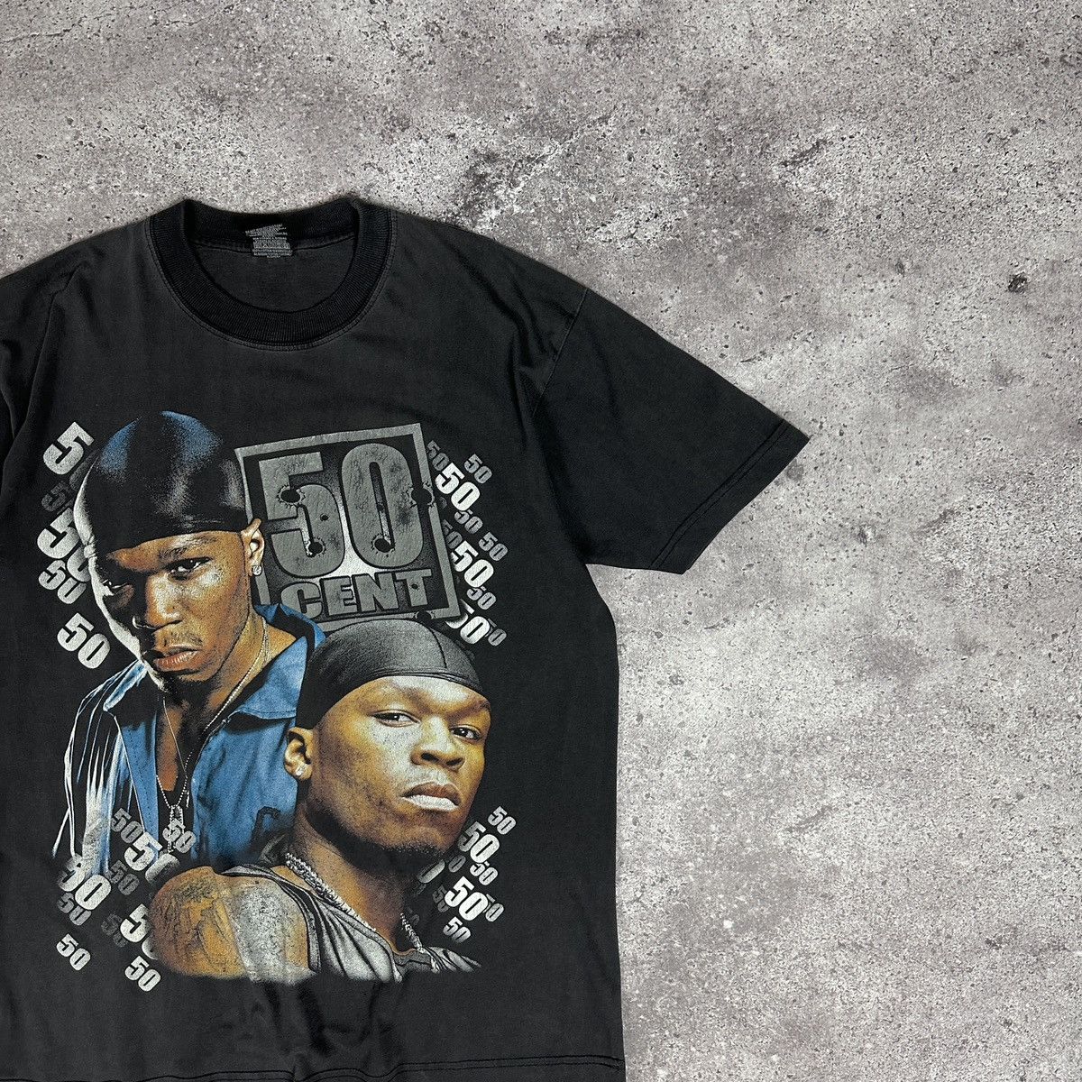 50 Cent Vintage 90s 50 Cent Washed distressed tee OG Rap y2k Gangsta Size US L / EU 52-54 / 3 - 3 Thumbnail