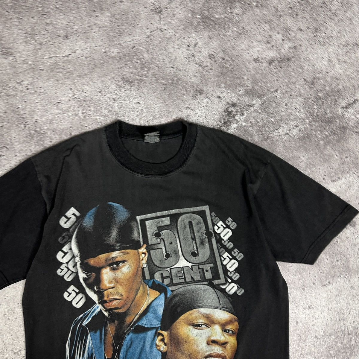 50 Cent Vintage 90s 50 Cent Washed distressed tee OG Rap y2k Gangsta Size US L / EU 52-54 / 3 - 7 Thumbnail