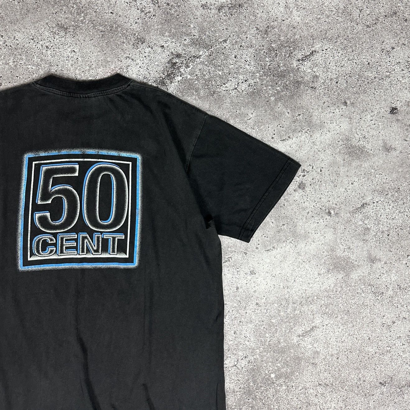 50 Cent Vintage 90s 50 Cent Washed distressed tee OG Rap y2k Gangsta Size US L / EU 52-54 / 3 - 4 Thumbnail