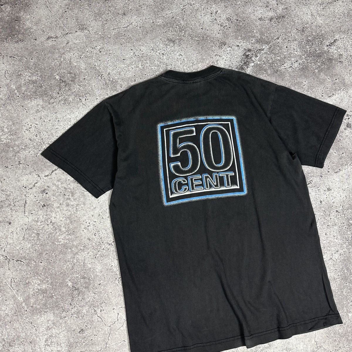 50 Cent Vintage 90s 50 Cent Washed distressed tee OG Rap y2k Gangsta Size US L / EU 52-54 / 3 - 6 Thumbnail