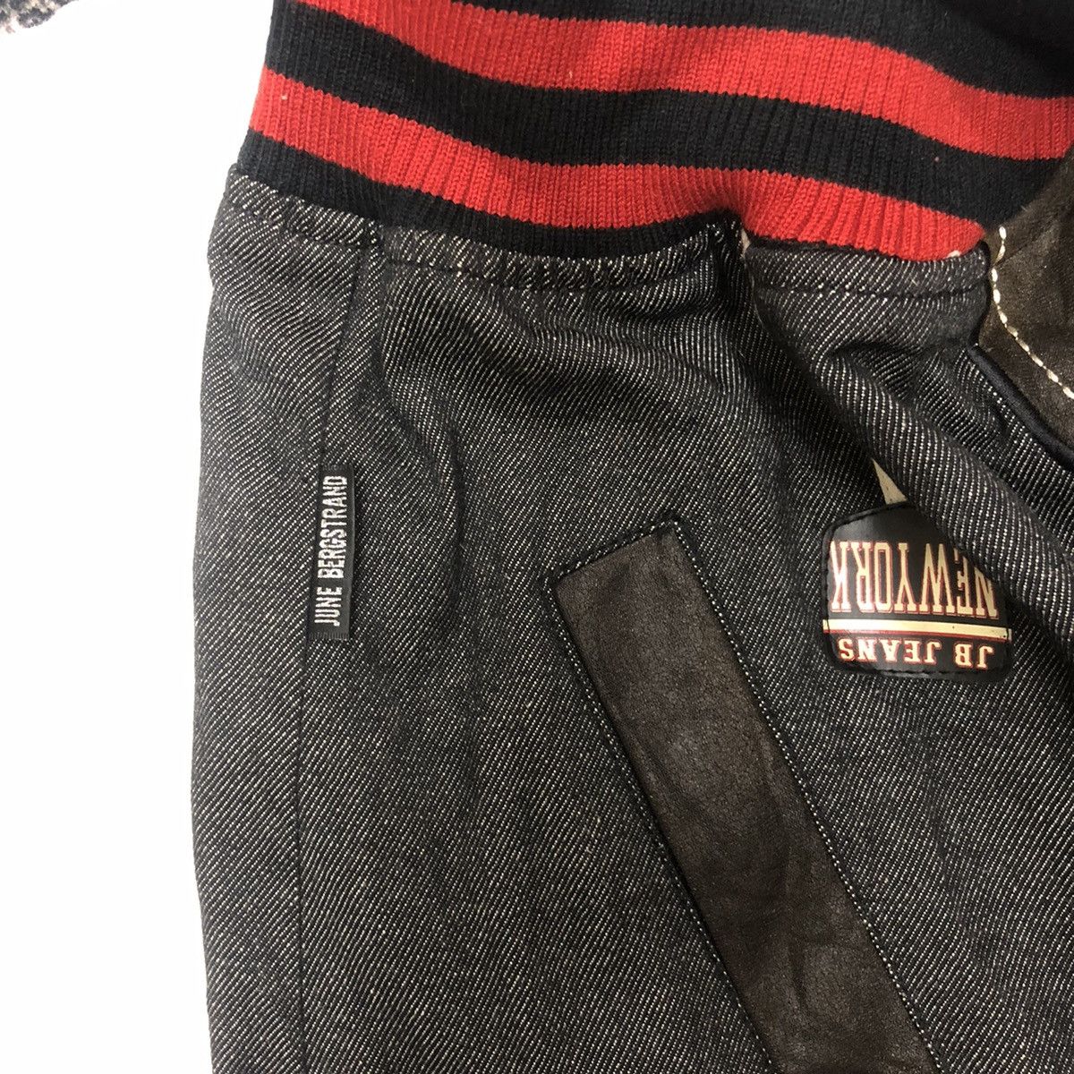 Japanese Brand New York JB jeans OVER PRINT varsity denim Size US L / EU 52-54 / 3 - 5 Thumbnail