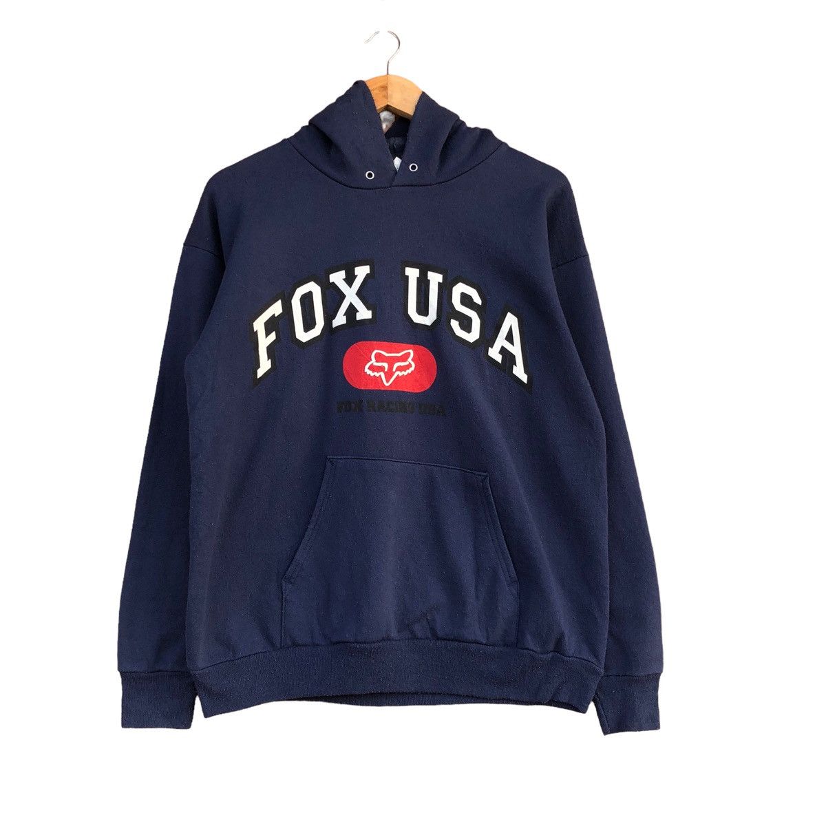 Fox Racing × Vintage Vintage 90s Fox Racing Hoodie Size US S / EU 44-46 / 1 - 1 Thumbnail