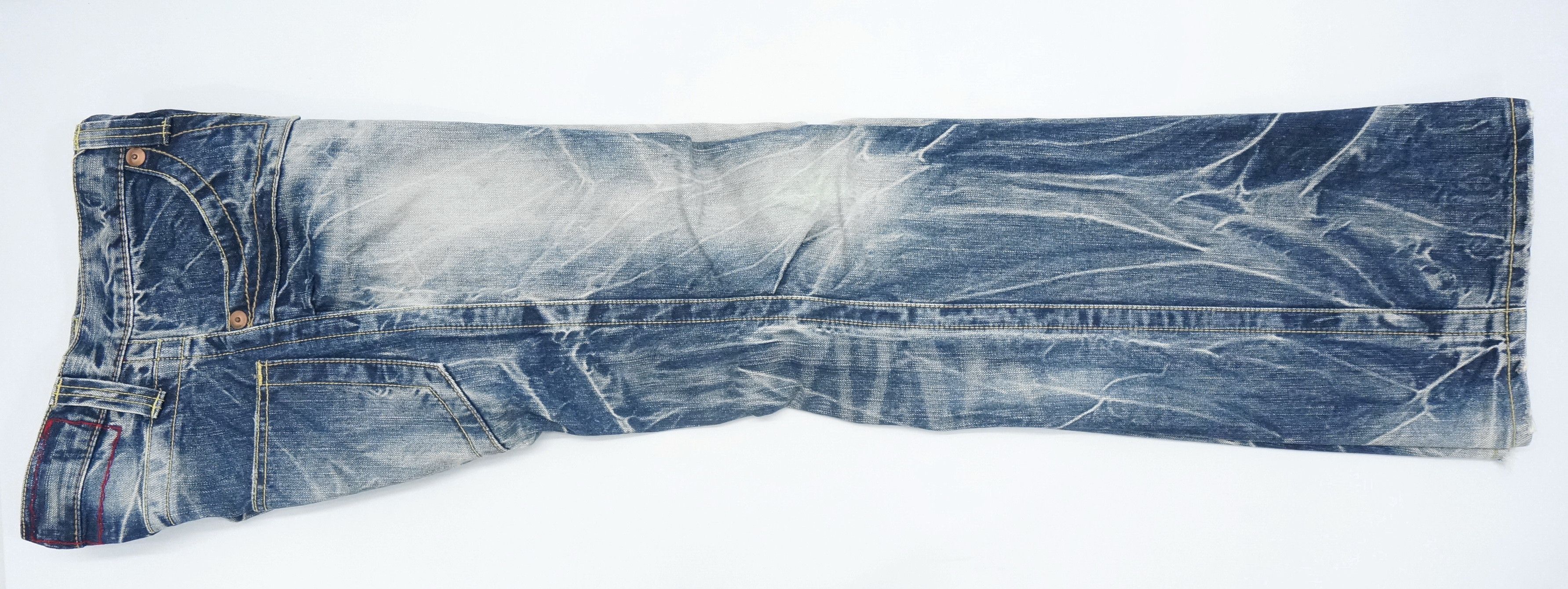 Hysteric Glamour × Tornado Mart × Vintage 🔥Fire Flare🔥 BLUEWAY Nippon Made Vintage Acid Wash Jeans Size US 32 / EU 48 - 11 Thumbnail