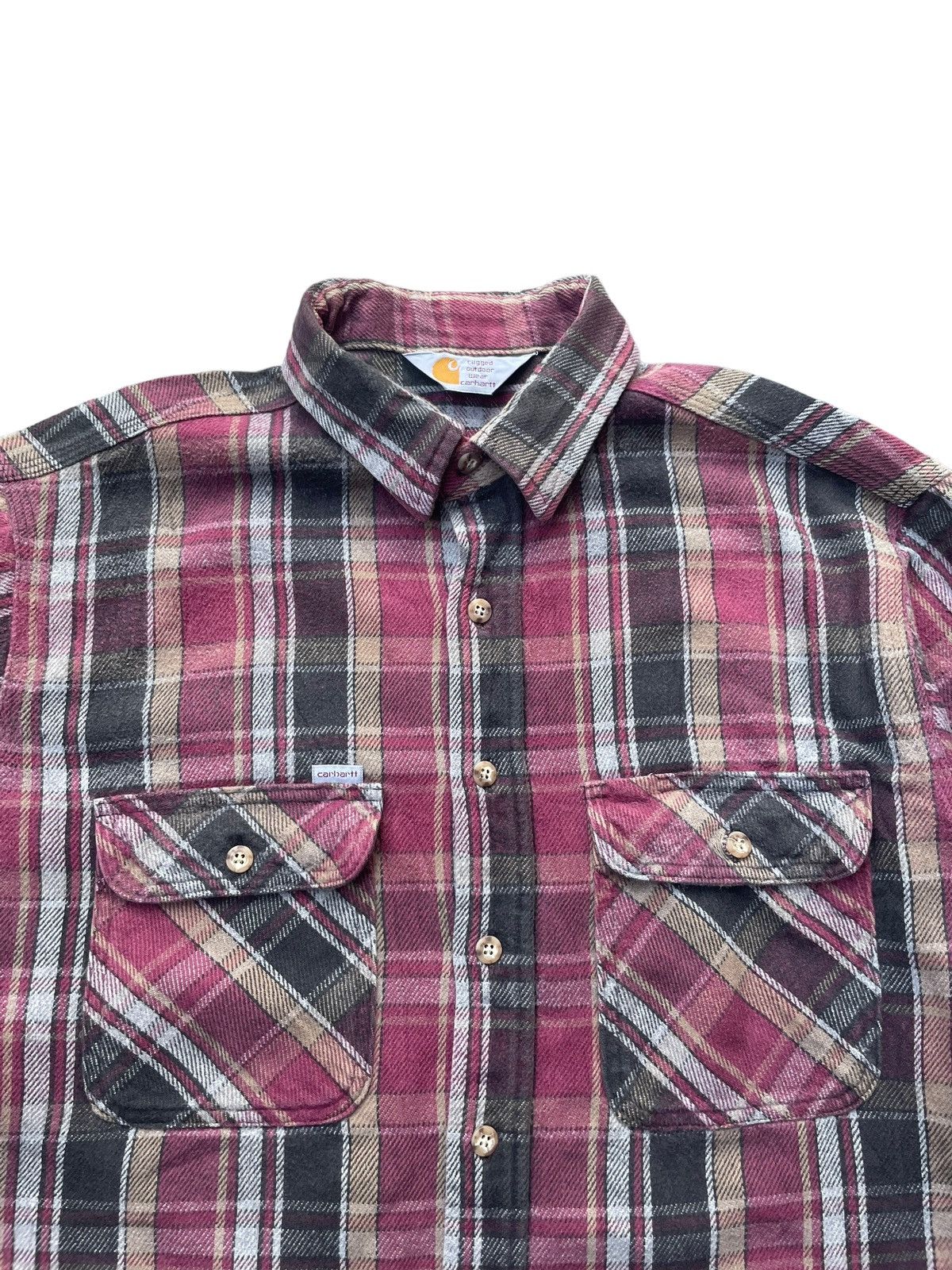 Carhartt Vintage Carhartt Flannel Shirt Size US XL / EU 56 / 4 - 4 Thumbnail