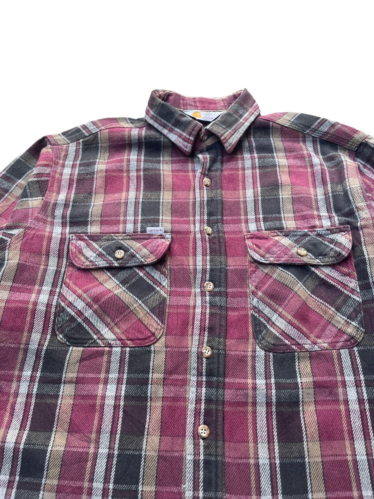 Carhartt Vintage Carhartt Flannel Shirt Size US XL / EU 56 / 4 - 3 Thumbnail