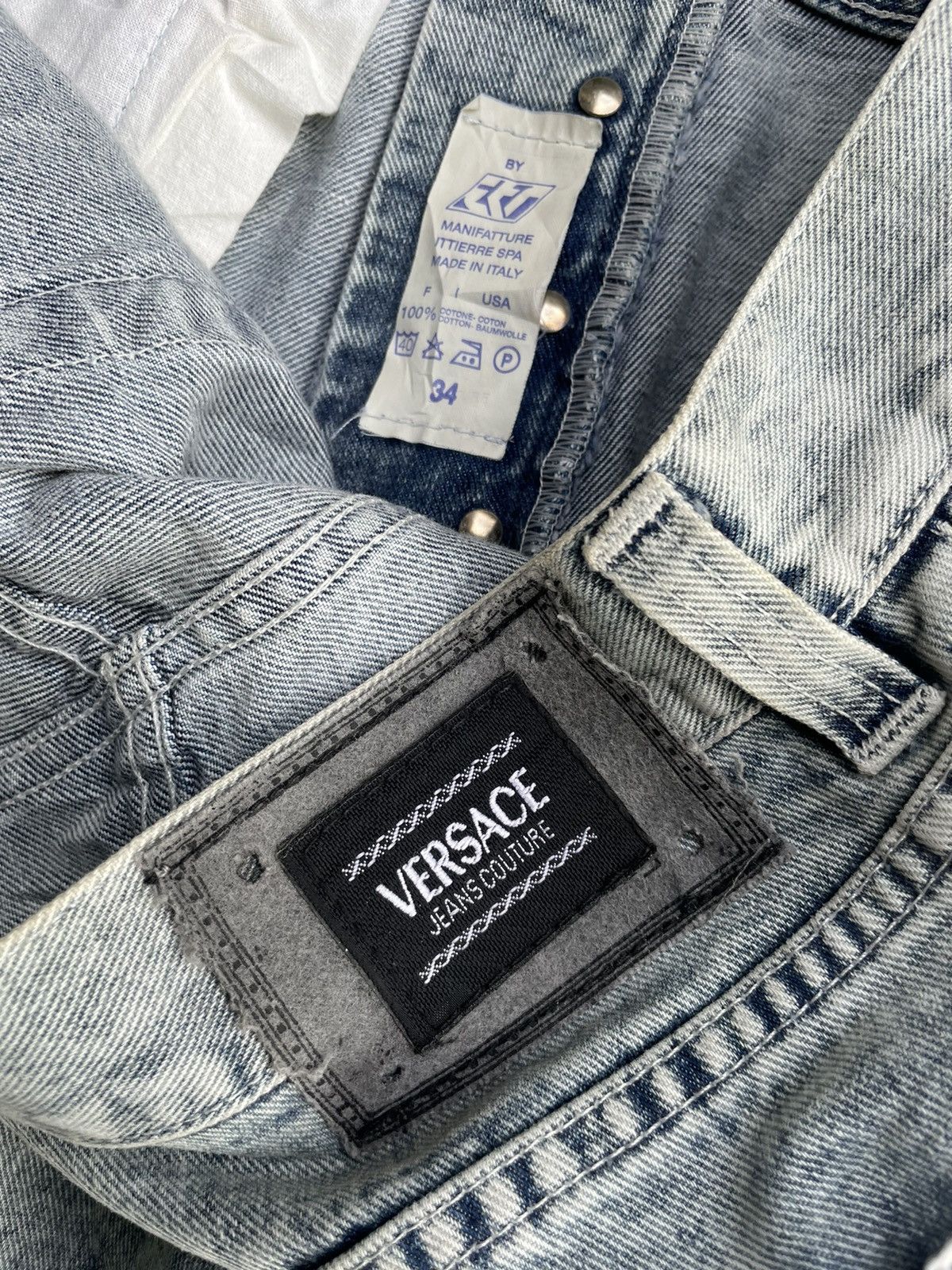 Versace Vintage Versace Stone Wash Denim Size US 35 - 15 Thumbnail