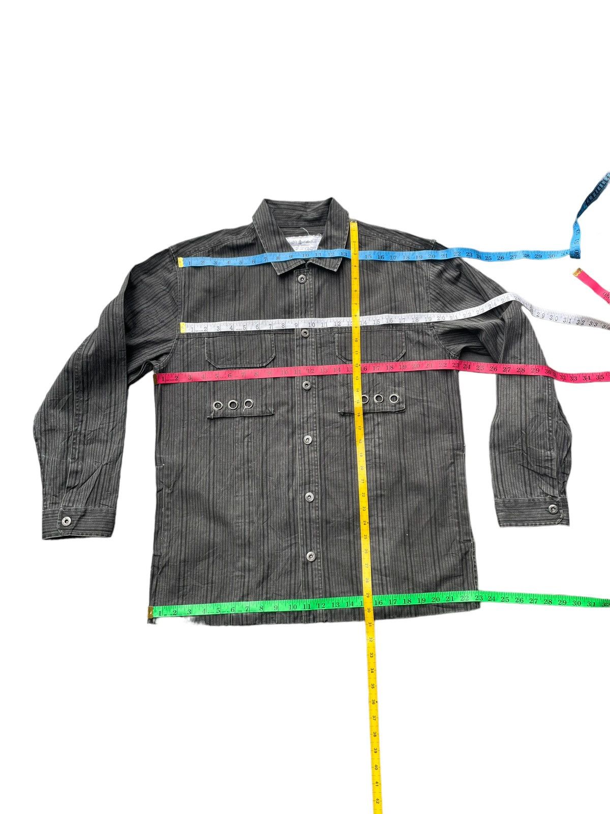 Japanese Brand Splendid Satisfaction Stripes Denim Shirt Size US L / EU 52-54 / 3 - 15 Thumbnail