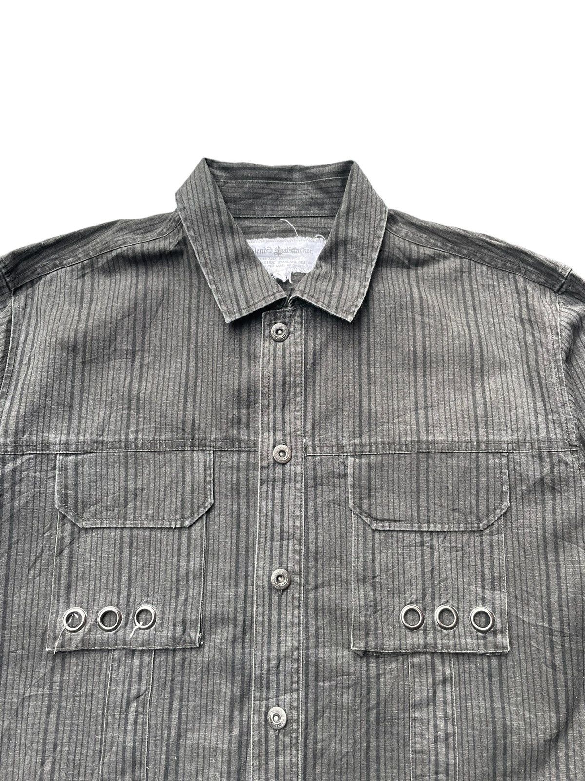 Japanese Brand Splendid Satisfaction Stripes Denim Shirt Size US L / EU 52-54 / 3 - 4 Thumbnail
