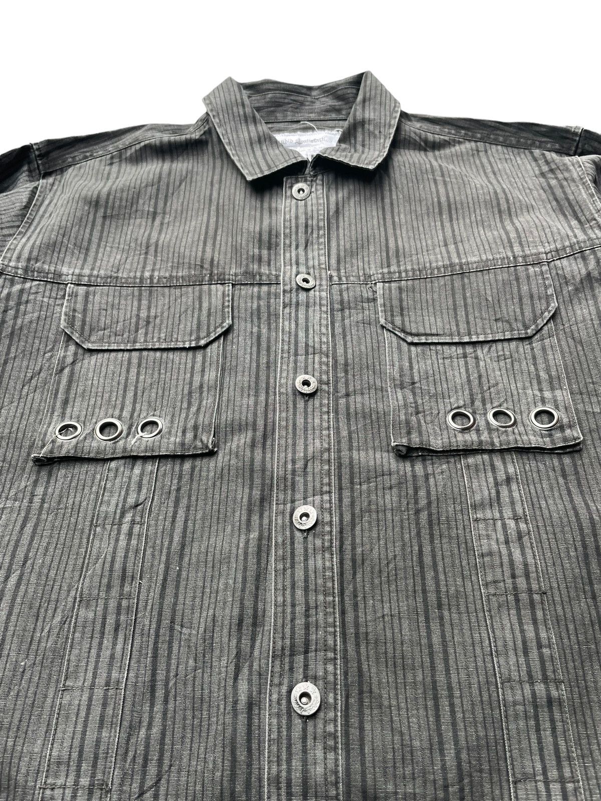 Japanese Brand Splendid Satisfaction Stripes Denim Shirt Size US L / EU 52-54 / 3 - 3 Thumbnail