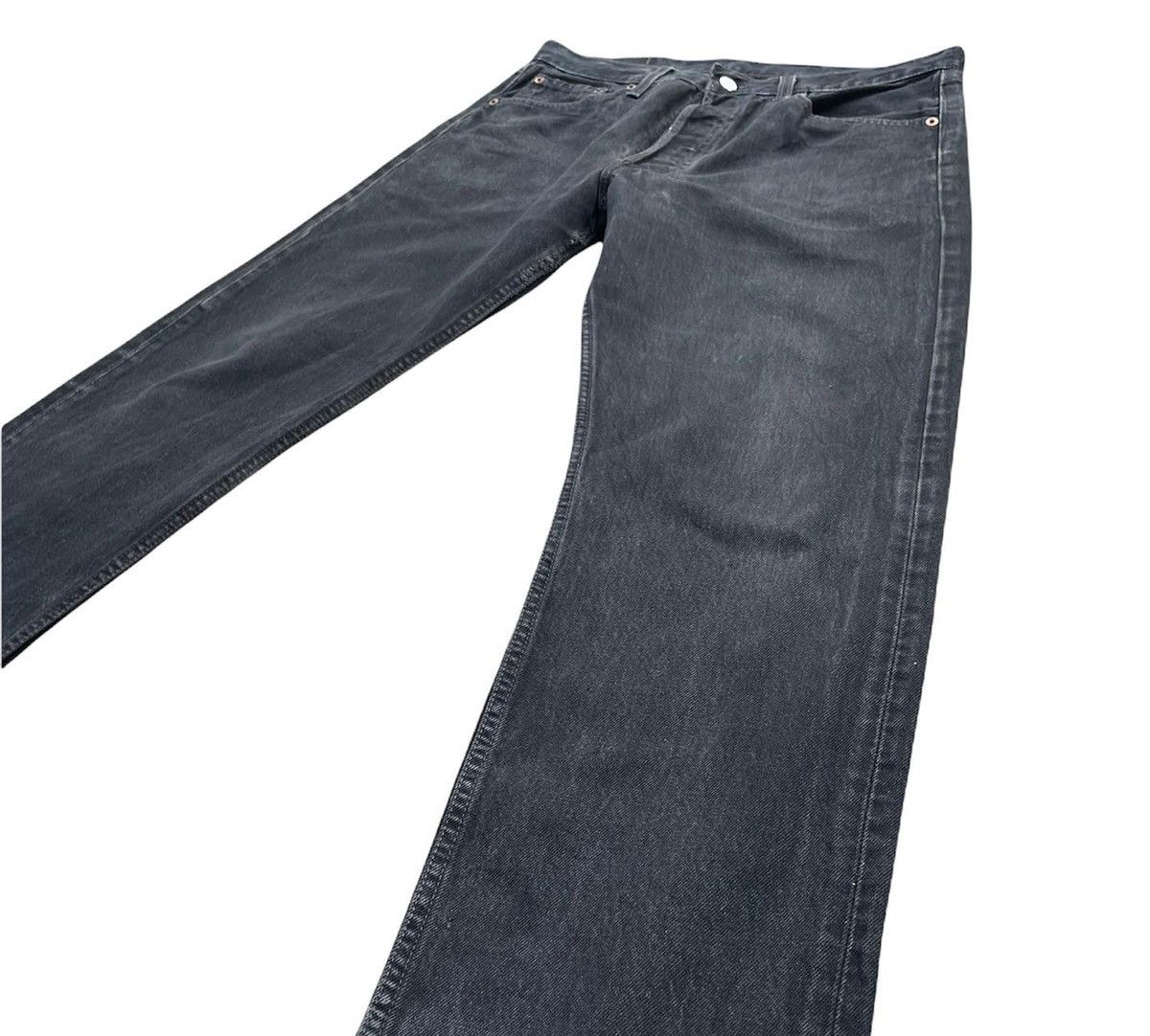 Levi's Vintage Levis 501 e 1997 Usa Super Black Denim Size US 33 - 2 Thumbnail