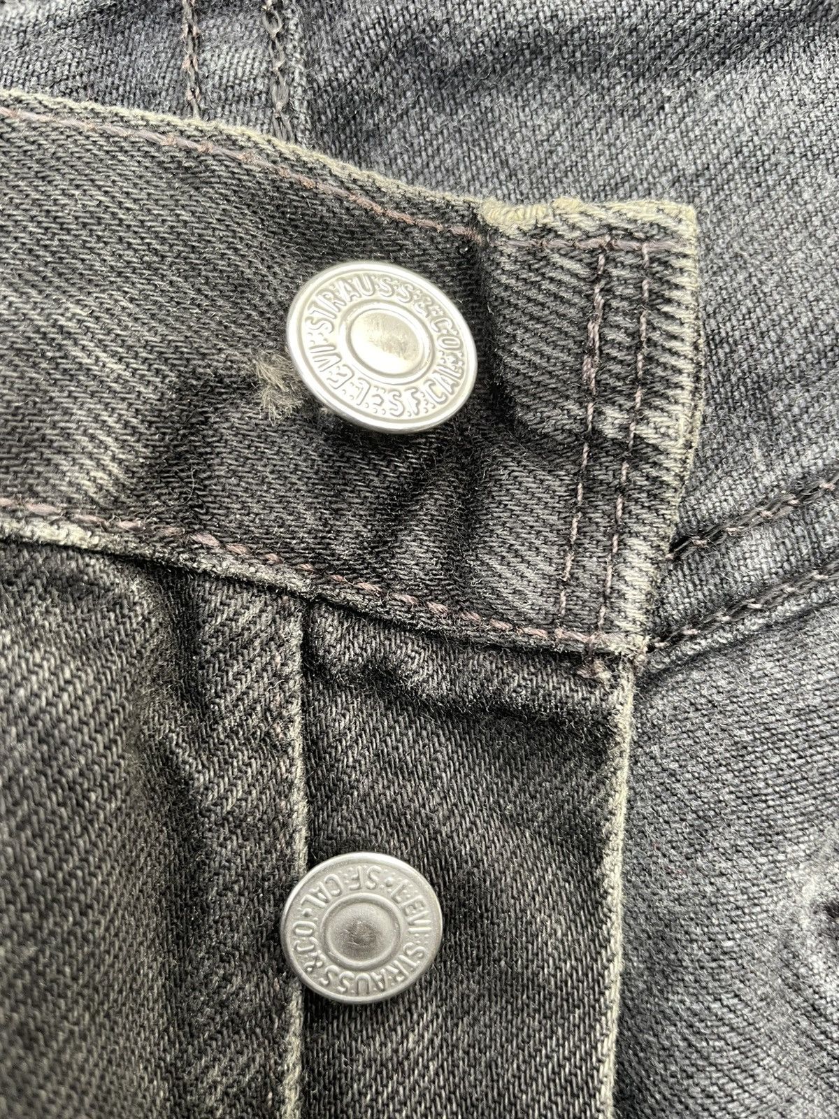 Levi's Vintage Levis 501 e 1997 Usa Super Black Denim Size US 33 - 13 Thumbnail