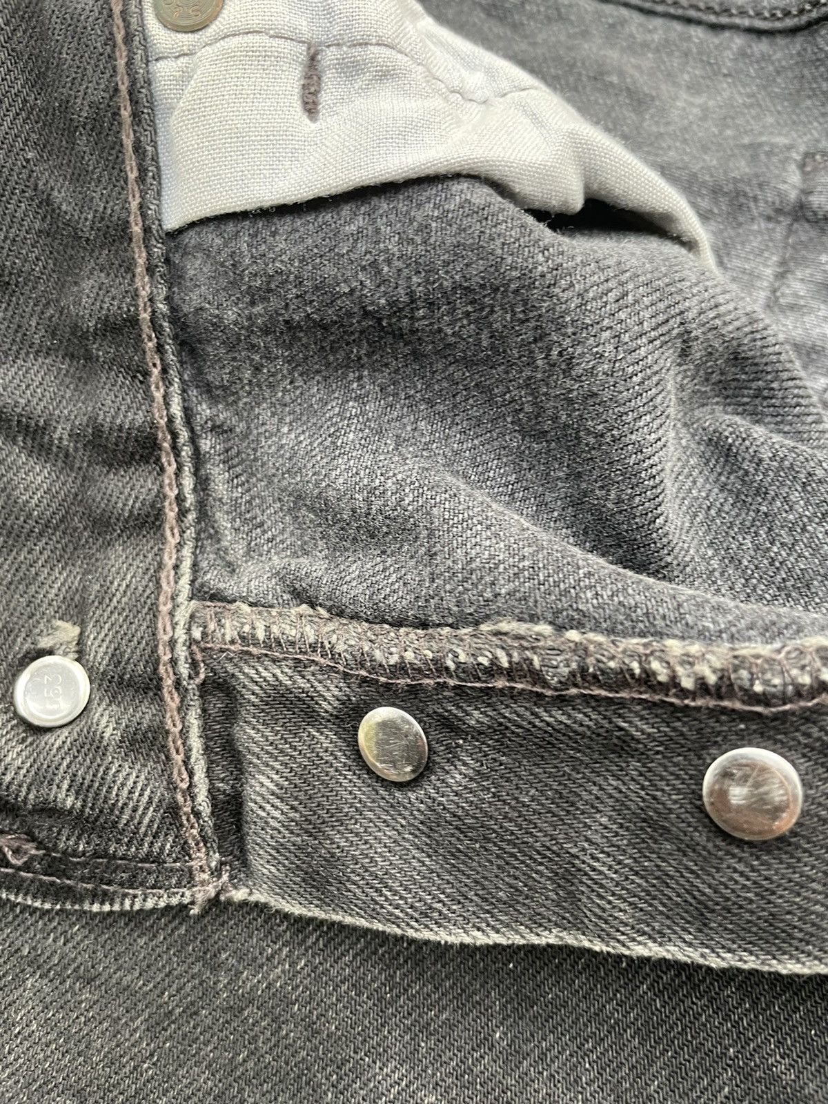 Levi's Vintage Levis 501 e 1997 Usa Super Black Denim Size US 33 - 12 Thumbnail