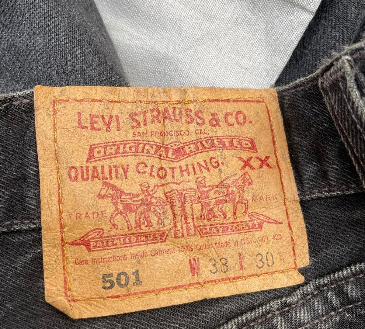 Levi's Vintage Levis 501 e 1997 Usa Super Black Denim Size US 33 - 8 Thumbnail