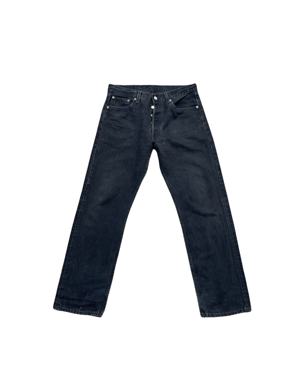 Levi's Vintage Levis 501 e 1997 Usa Super Black Denim Size US 33 - 1 Thumbnail