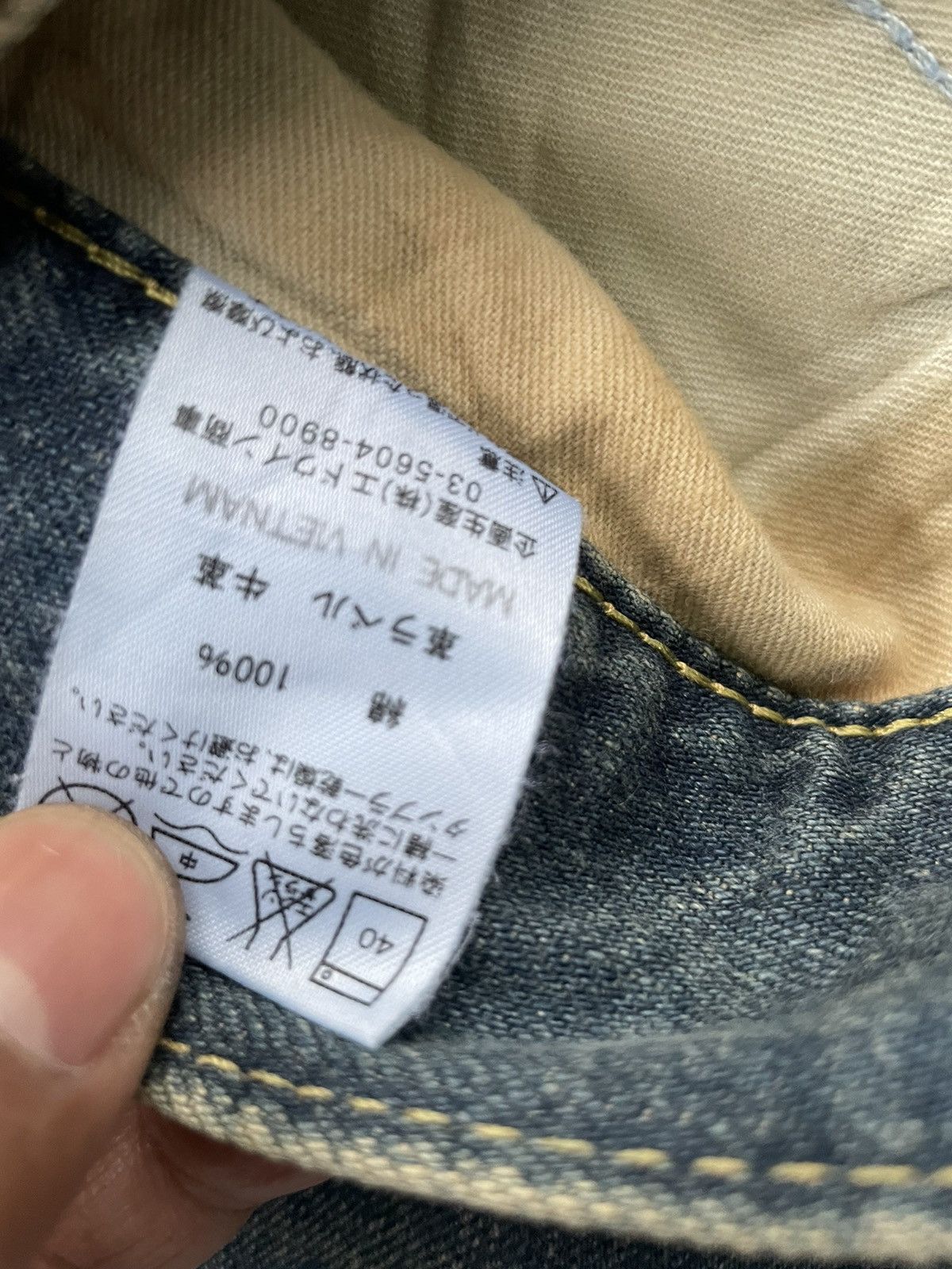 Edwin Vintage Edwin Blue Trip Greenline Selvedge Distressed Size US 33 - 22 Thumbnail