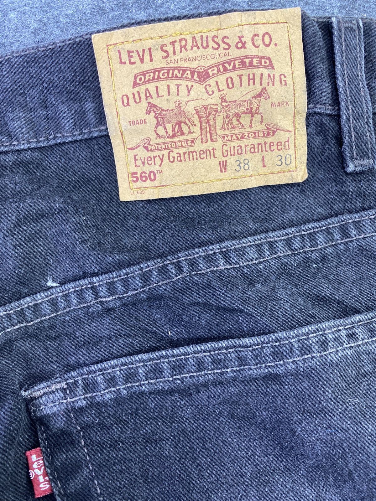 Levi's Vintage Levi's 560 Black Jeans 38x30 - J738 Size US 38 / EU 54 - 9 Thumbnail