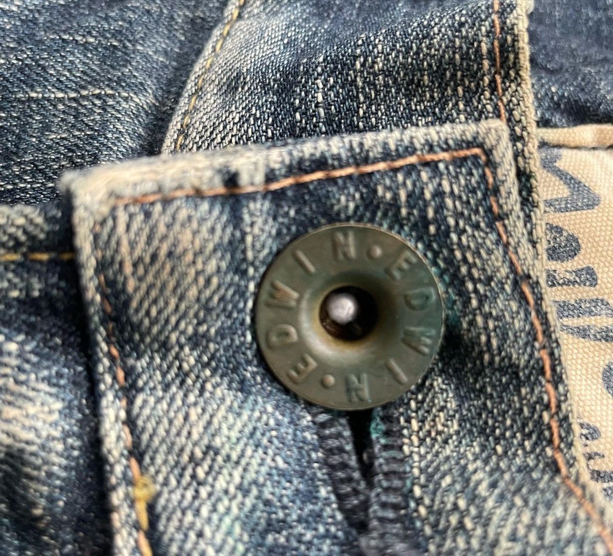 Edwin Vintage Edwin 505V Selvedge Aging Distressed Size US 36 / EU 52 - 10 Thumbnail
