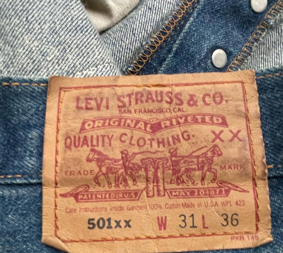 Levi's Vintage Levi’s 501XX e 1993 Usa Denim Size US 31 - 8 Thumbnail