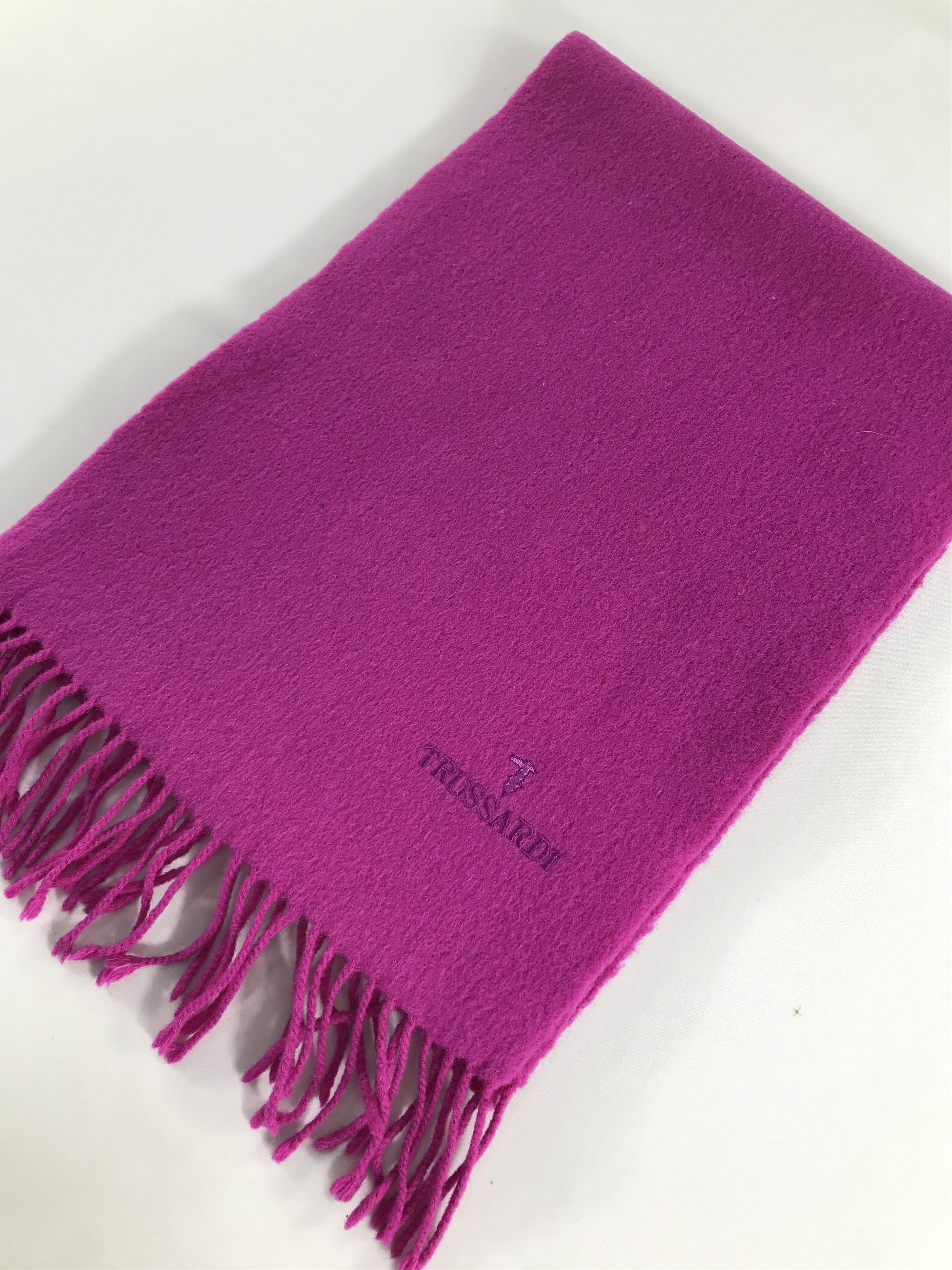 Trussardi Trussardi Pink Wool Scarf Muffler V249 Size ONE SIZE - 3 Thumbnail