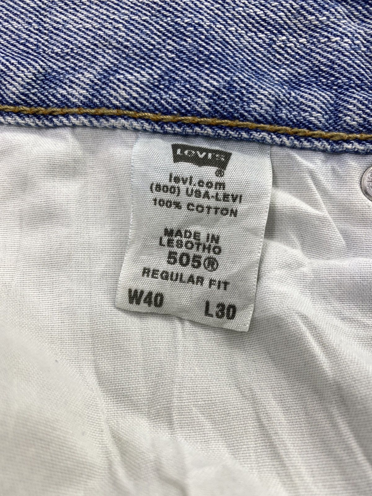 Levi's Vintage Levis 505 Jeans Blue Wash 40x30 - J739 Size US 40 / EU 56 - 5 Thumbnail
