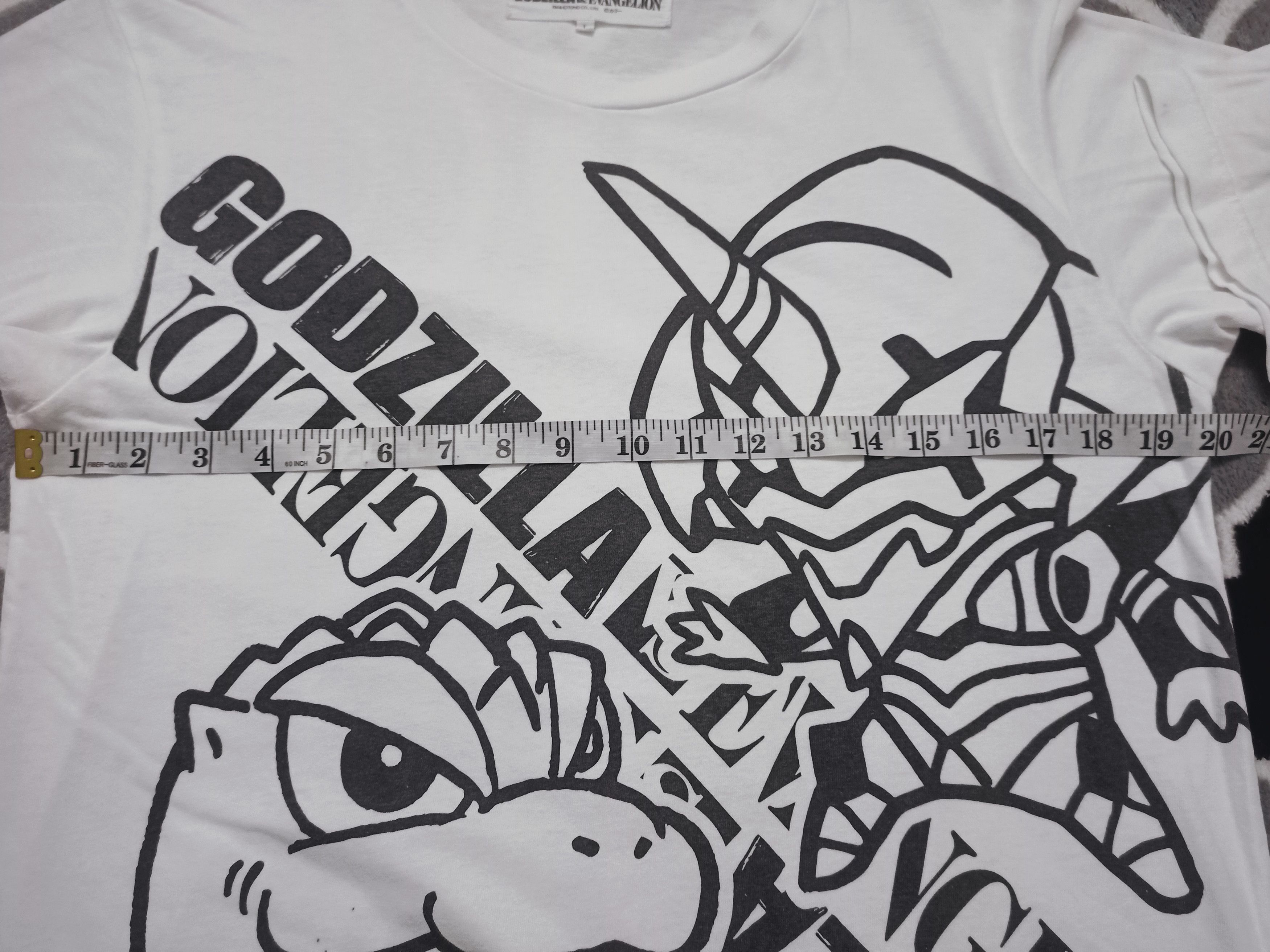 Anime × Cartoon Network × Japanese Brand Vtg EVANGELION GODZILLA JAPAN ANIME T Size US L / EU 52-54 / 3 - 4 Thumbnail