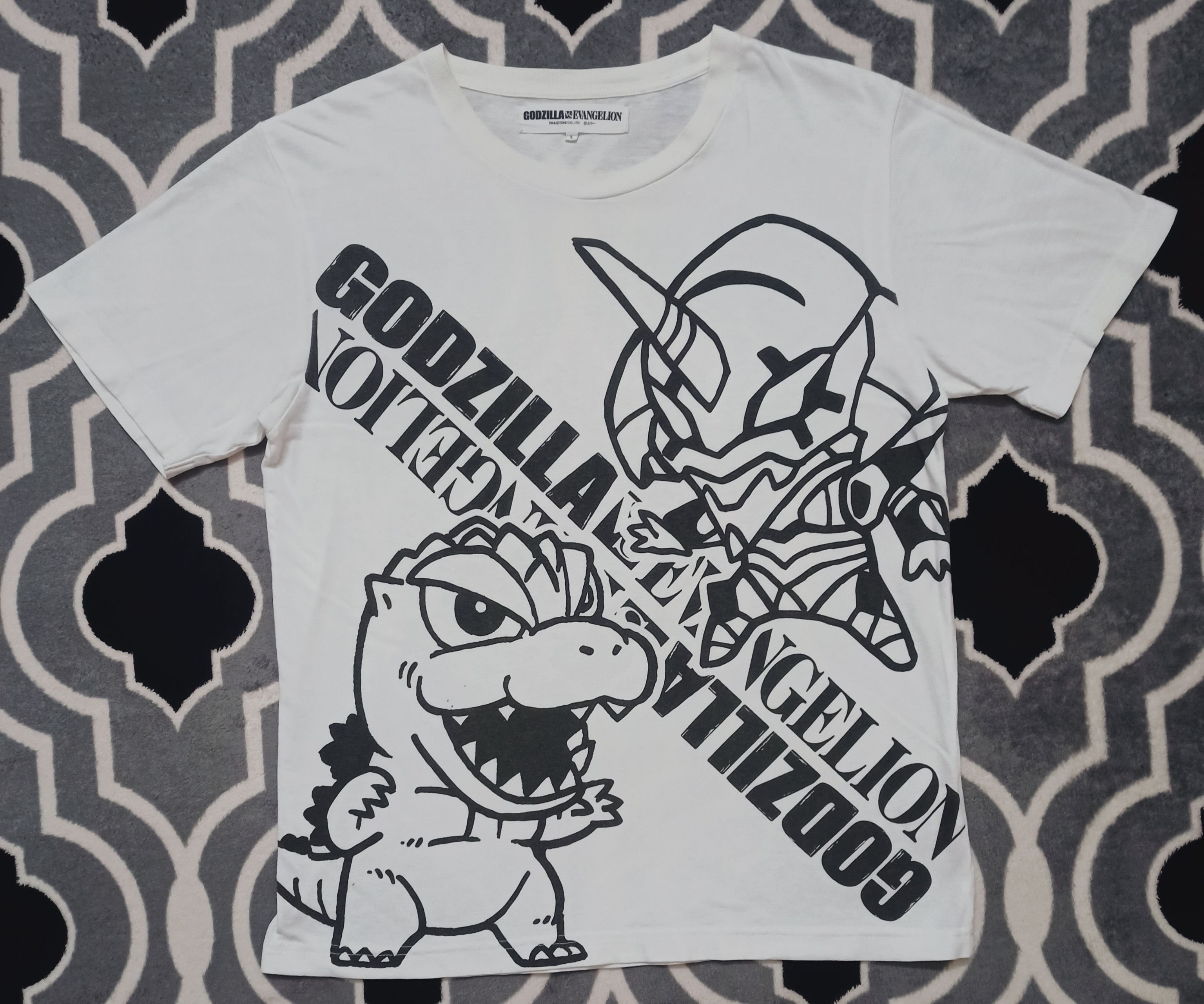 Anime × Cartoon Network × Japanese Brand Vtg EVANGELION GODZILLA JAPAN ANIME T Size US L / EU 52-54 / 3 - 2 Thumbnail
