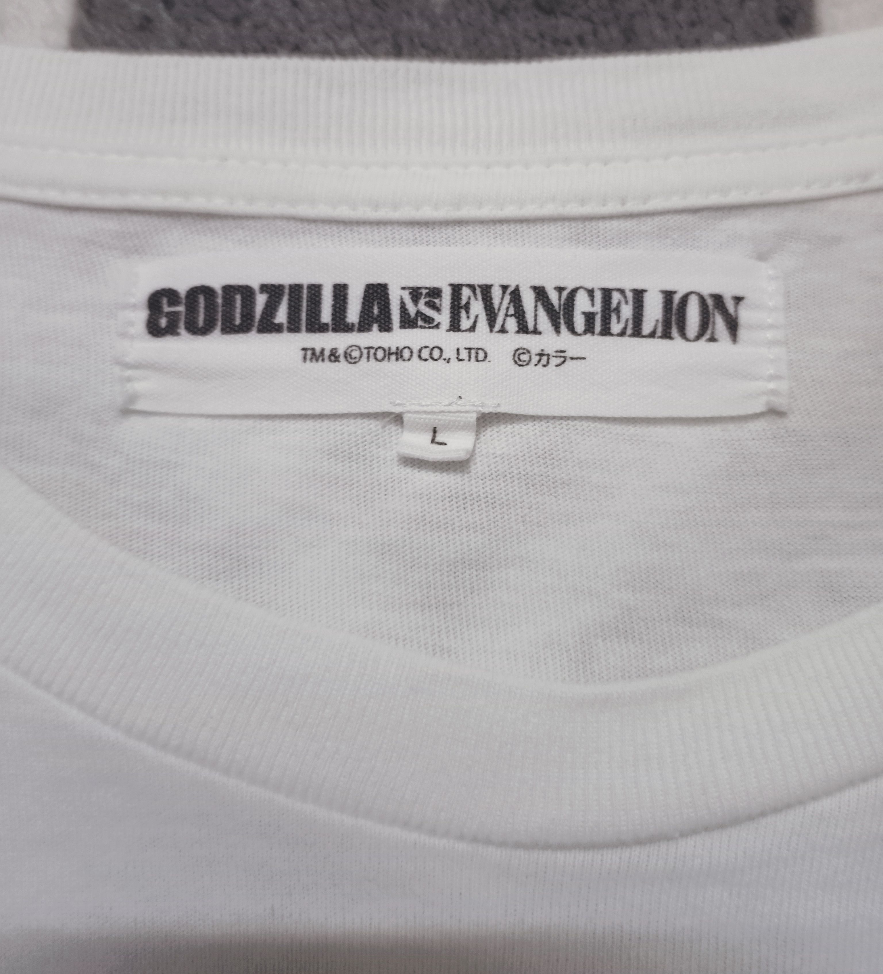Anime × Cartoon Network × Japanese Brand Vtg EVANGELION GODZILLA JAPAN ANIME T Size US L / EU 52-54 / 3 - 6 Thumbnail