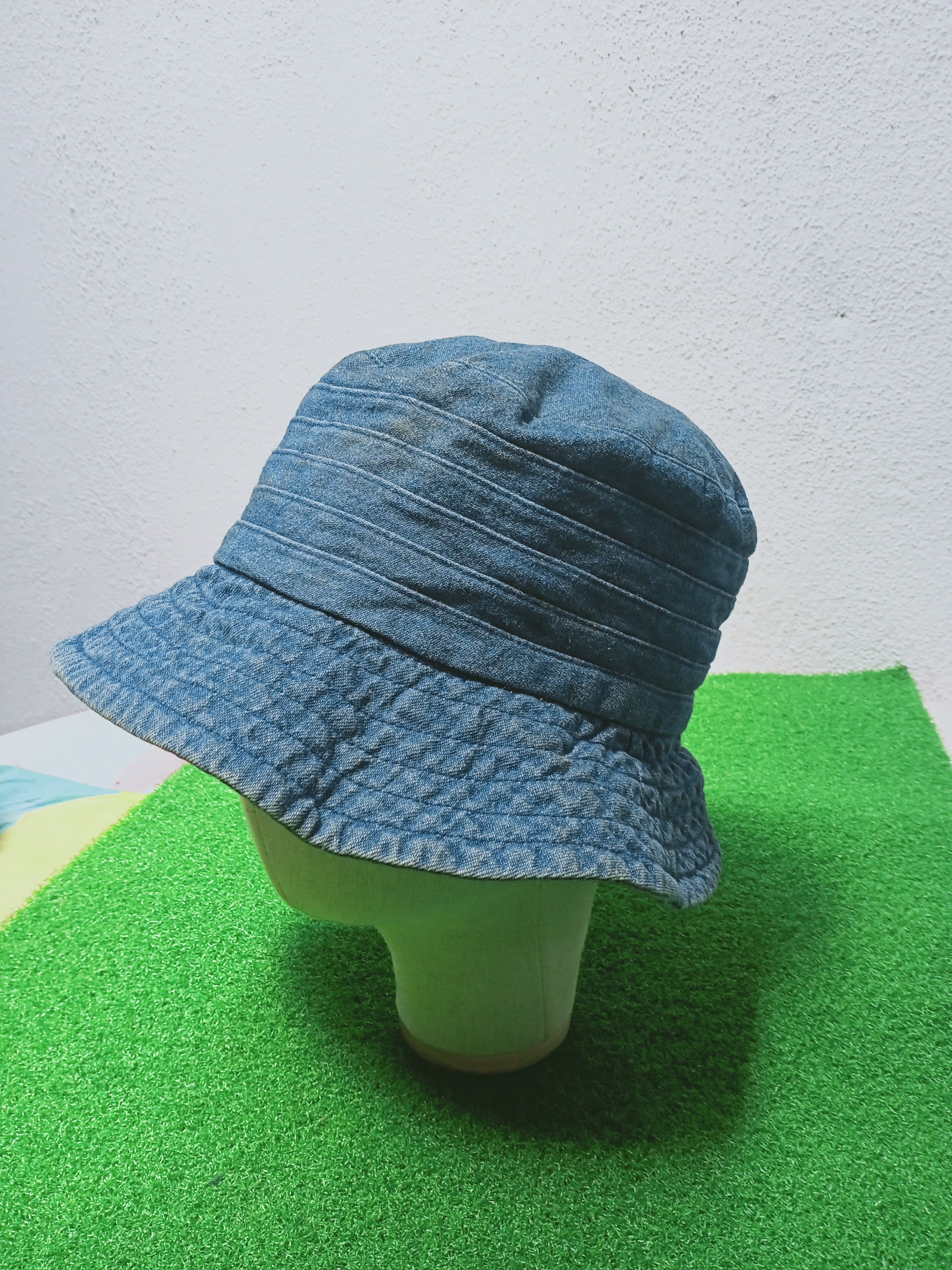 Japanese Brand × Vintage Vintage Japanese Blue Denim Bucket Hat Size ONE SIZE - 2 Thumbnail