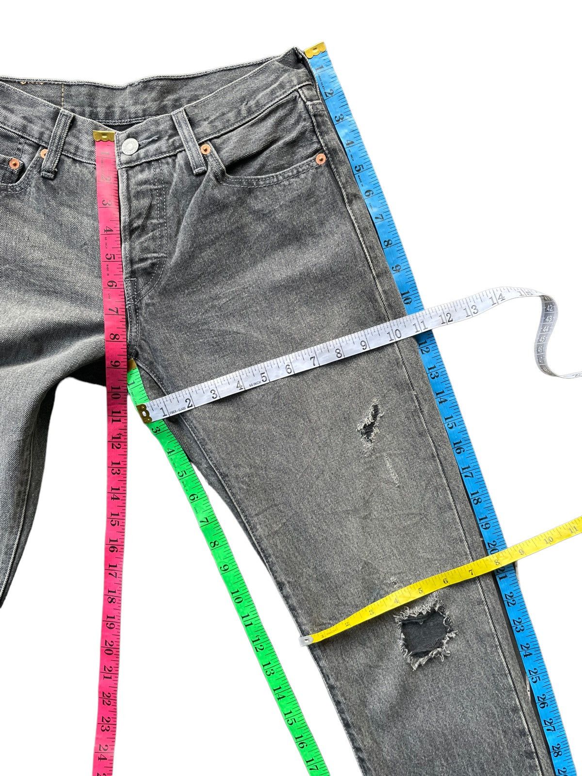 Levi's Levis 501 e Slim Distresed Jeans Size US 28 / EU 44 - 21 Thumbnail