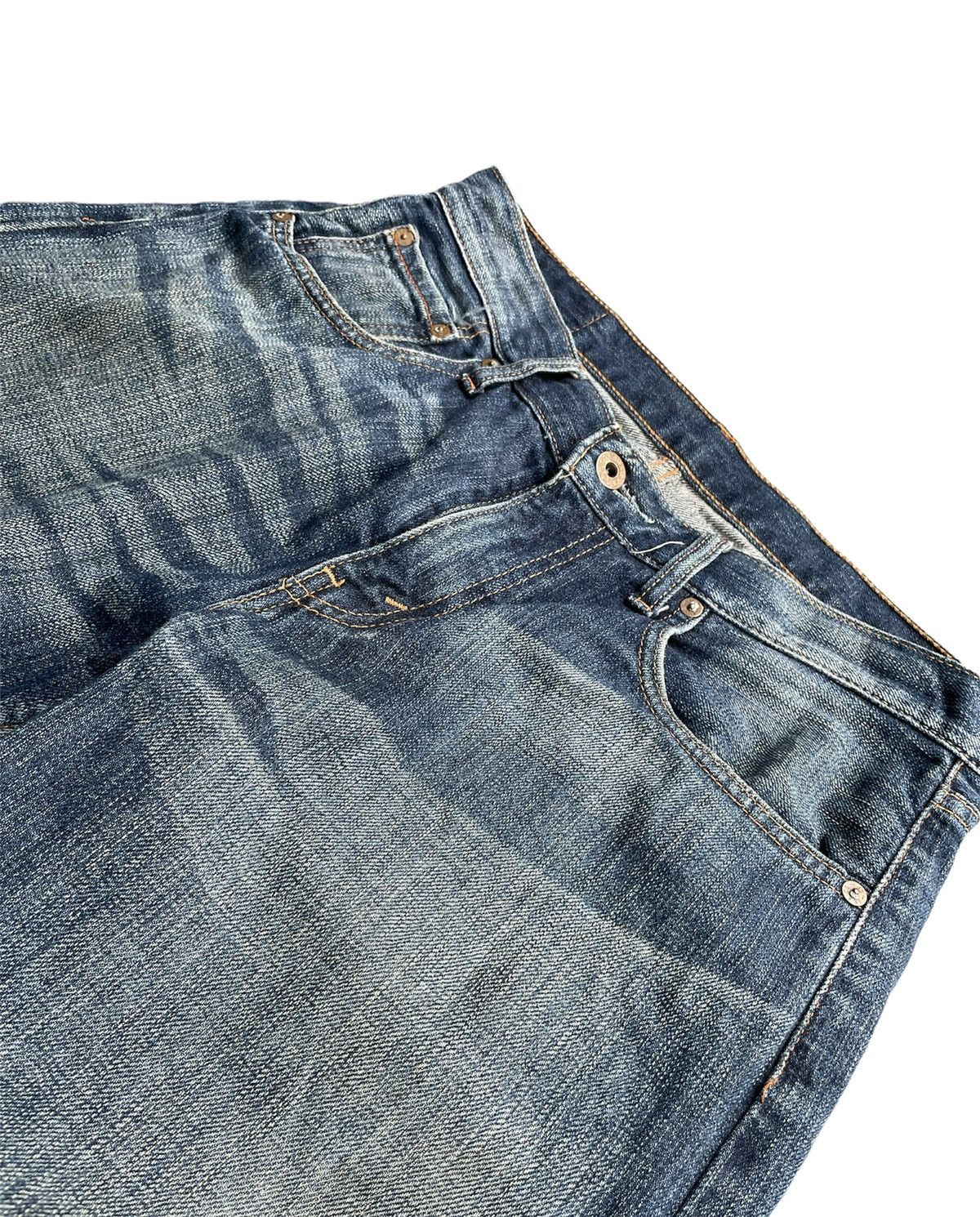 Levi's Vintage 2007 Levis 523 e Orangeline Selvedge Size US 31 - 8 Thumbnail