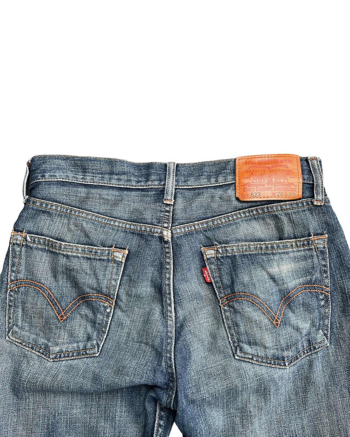 Levi's Vintage 2007 Levis 523 e Orangeline Selvedge Size US 31 - 15 Thumbnail