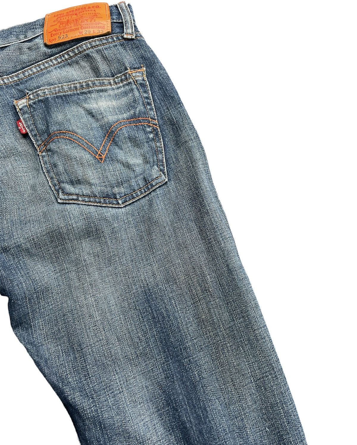 Levi's Vintage 2007 Levis 523 e Orangeline Selvedge Size US 31 - 13 Thumbnail