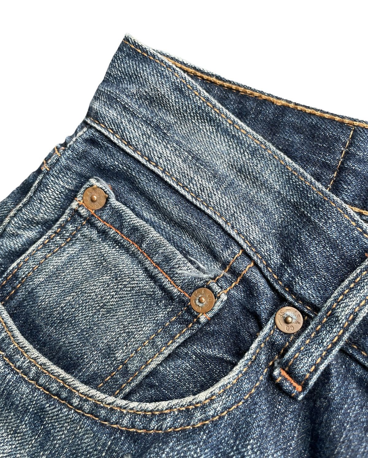 Levi's Vintage 2007 Levis 523 e Orangeline Selvedge Size US 31 - 10 Thumbnail